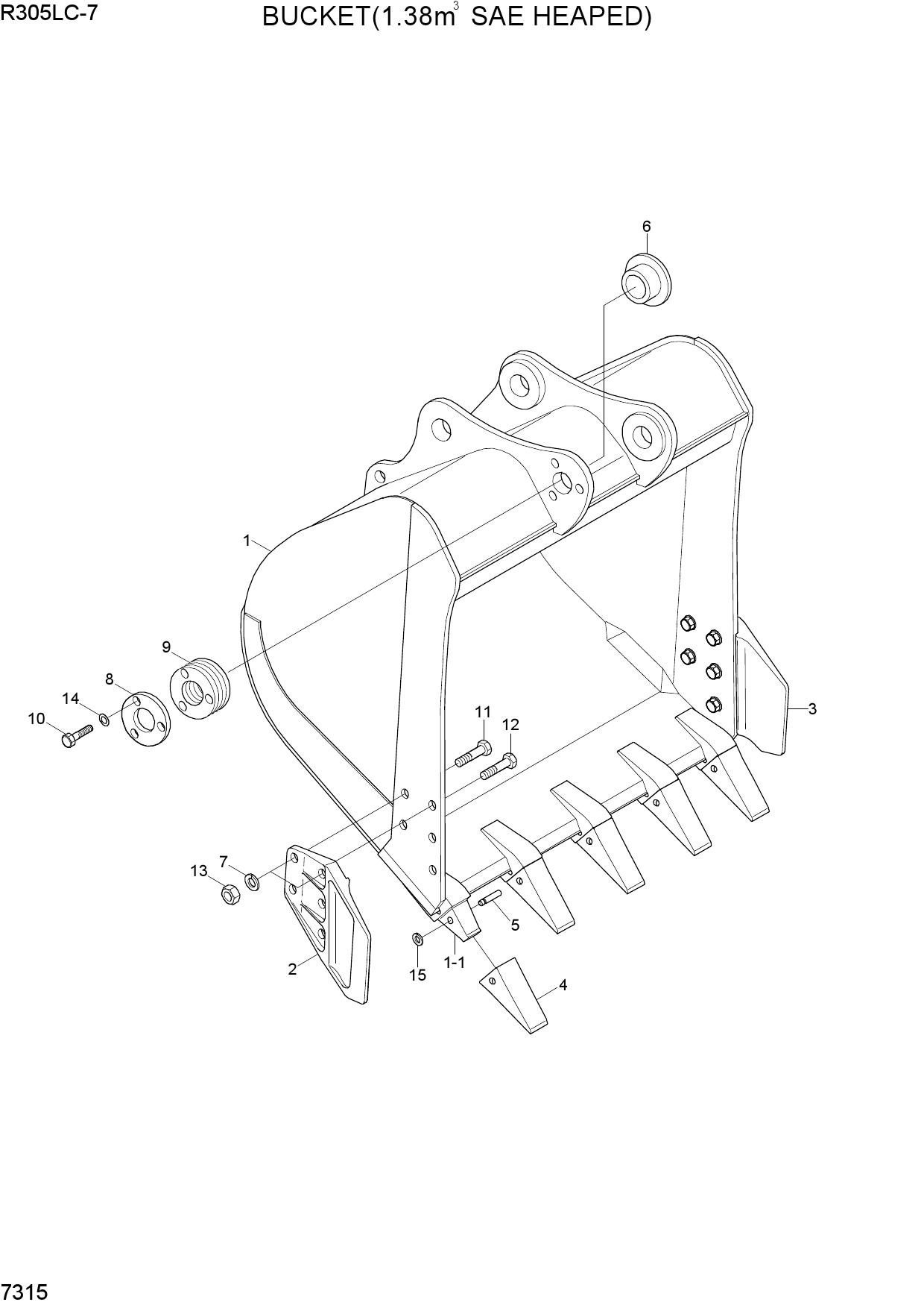 BUCKET(1.38M3 SAE HEAPED)