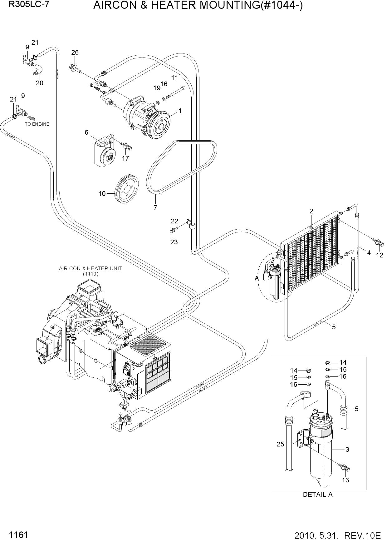 AIRCON & HEATER MOUNTING(AUTO, #1044-)
