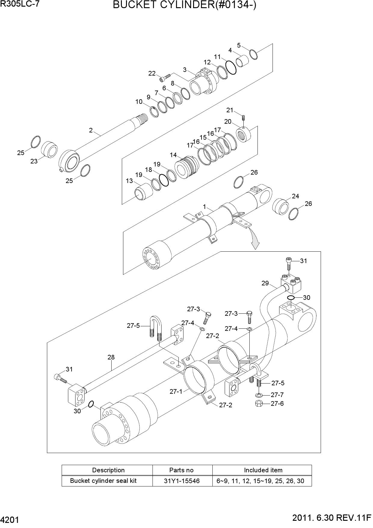 BUCKET CYLINDER(#0134-)