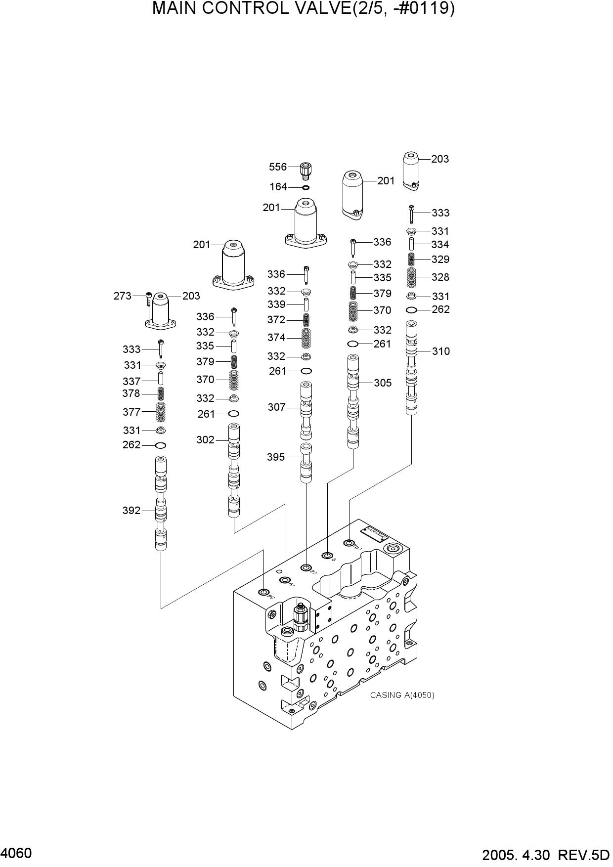 MAIN CONTROL VALVE(2/5, -#0119)