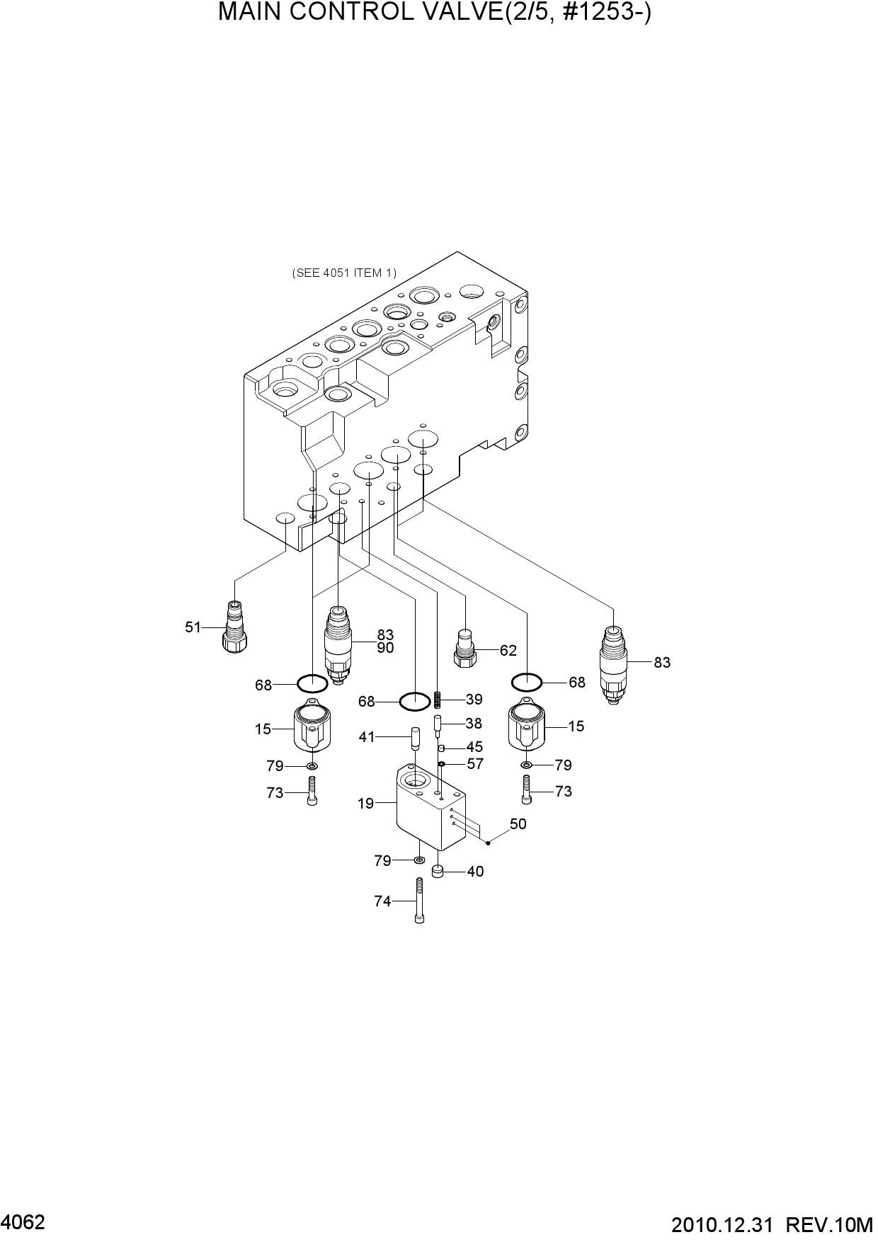 MAIN CONTROL VALVE(2/5, #1253-)