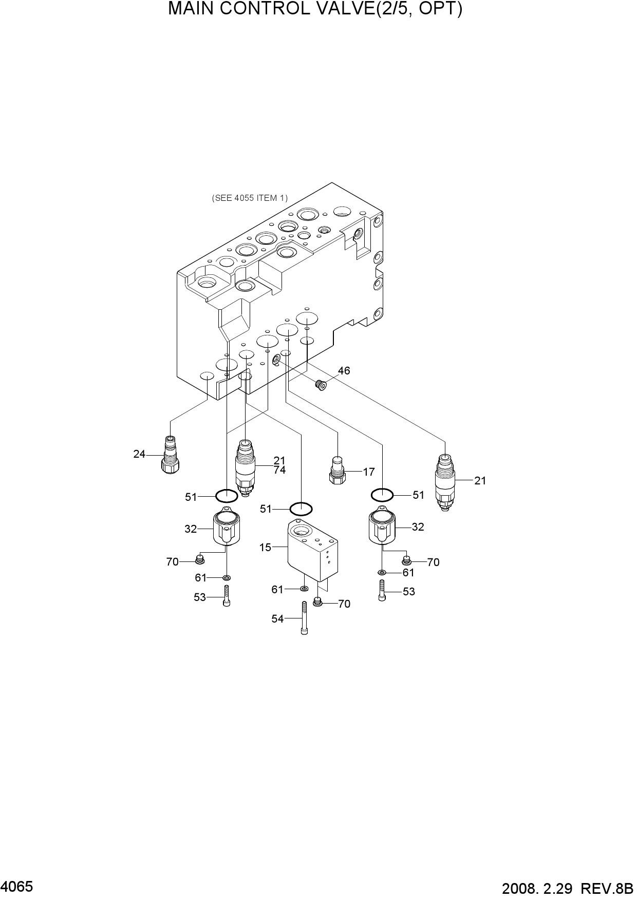 MAIN CONTROL VALVE(2/5, OPT)