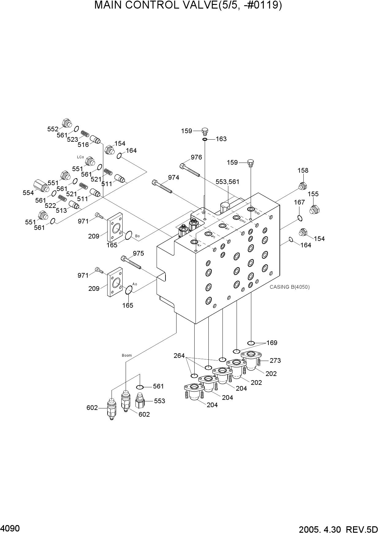 MAIN CONTROL VALVE(5/5, -#0119)