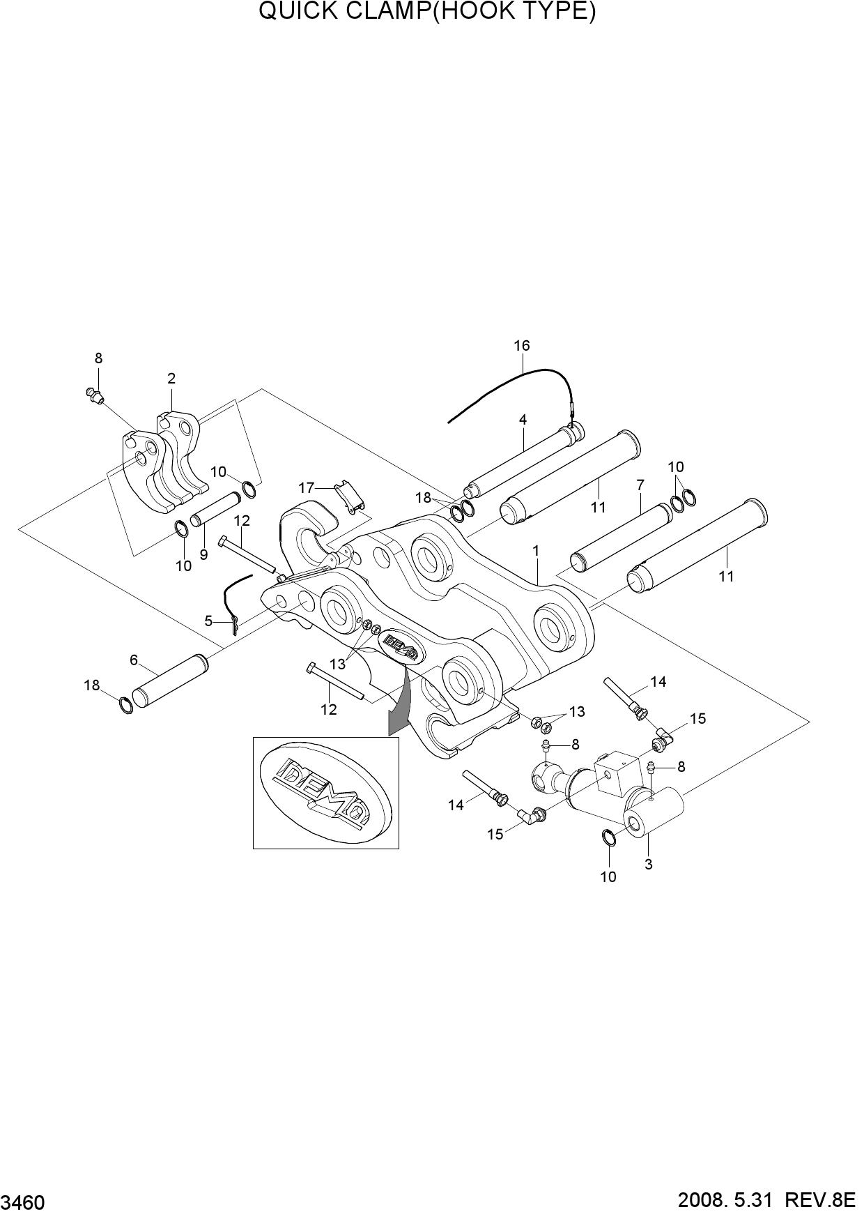 QUICK CLAMP(HOOK TYPE, #0192-)