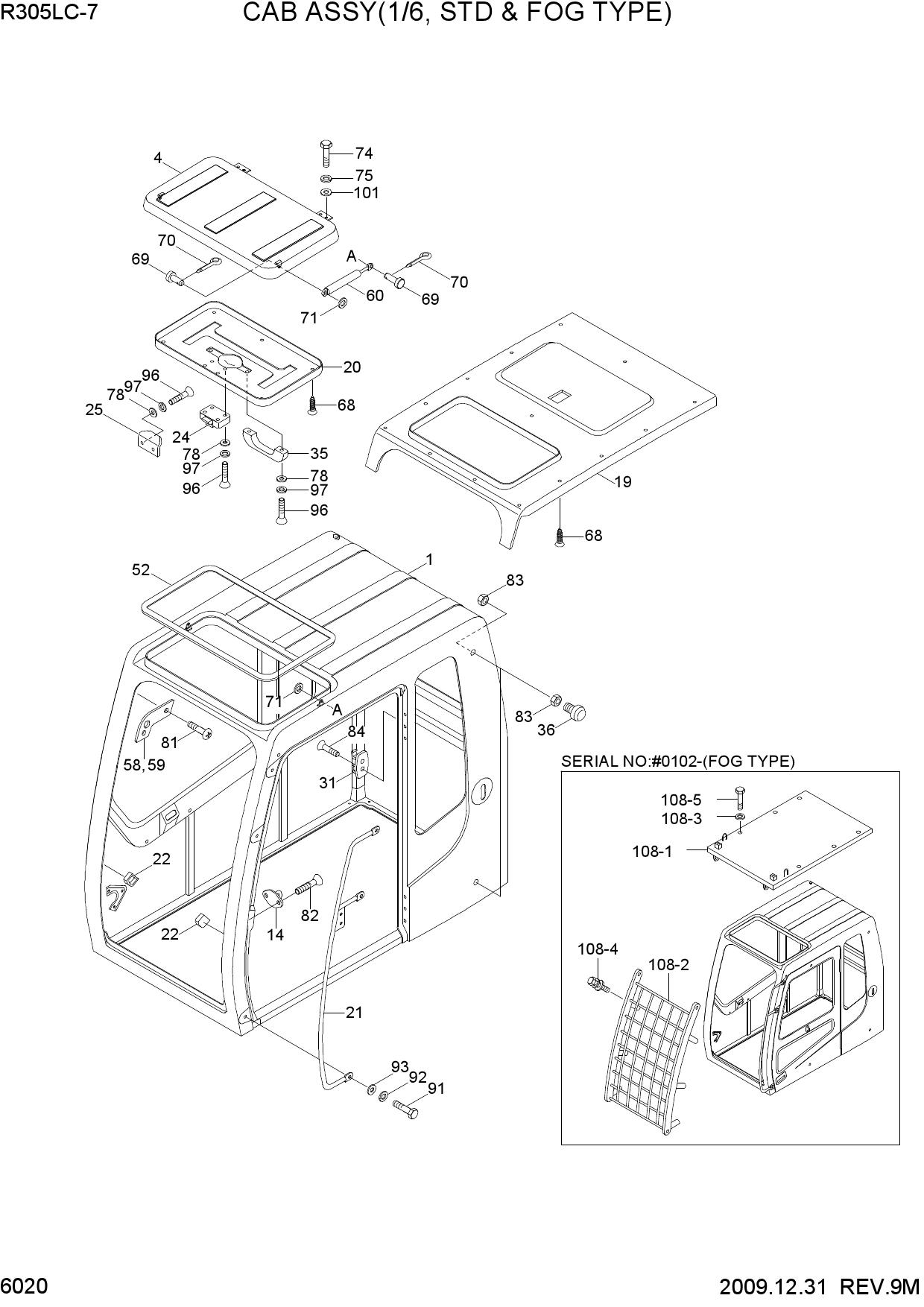 CAB ASSY(1/6, STD & FOG TYPE)
