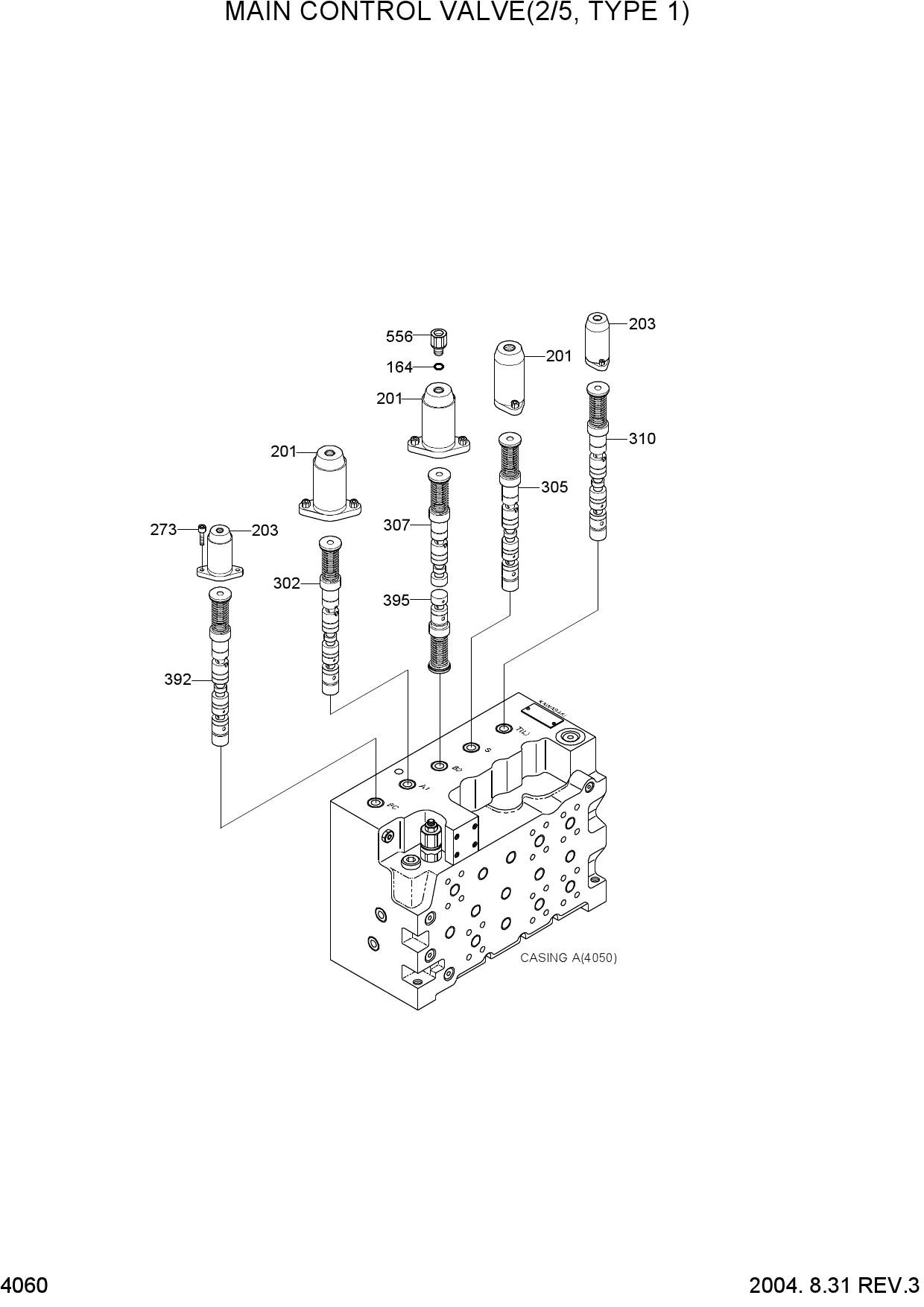 MAIN CONTROL VALVE(2/5, TYPE 1)