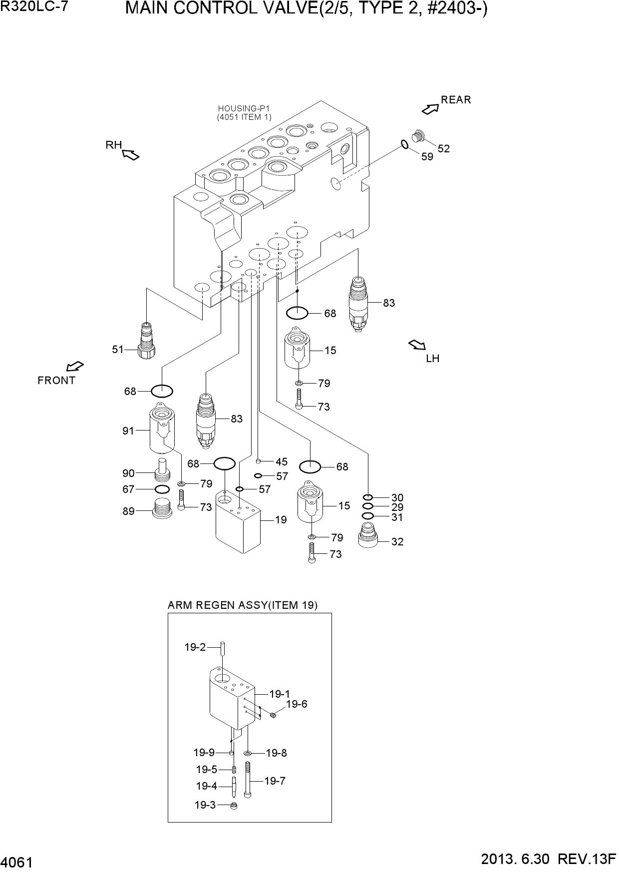 MAIN CONTROL VALVE(2/5, TYPE 2, #2403-)
