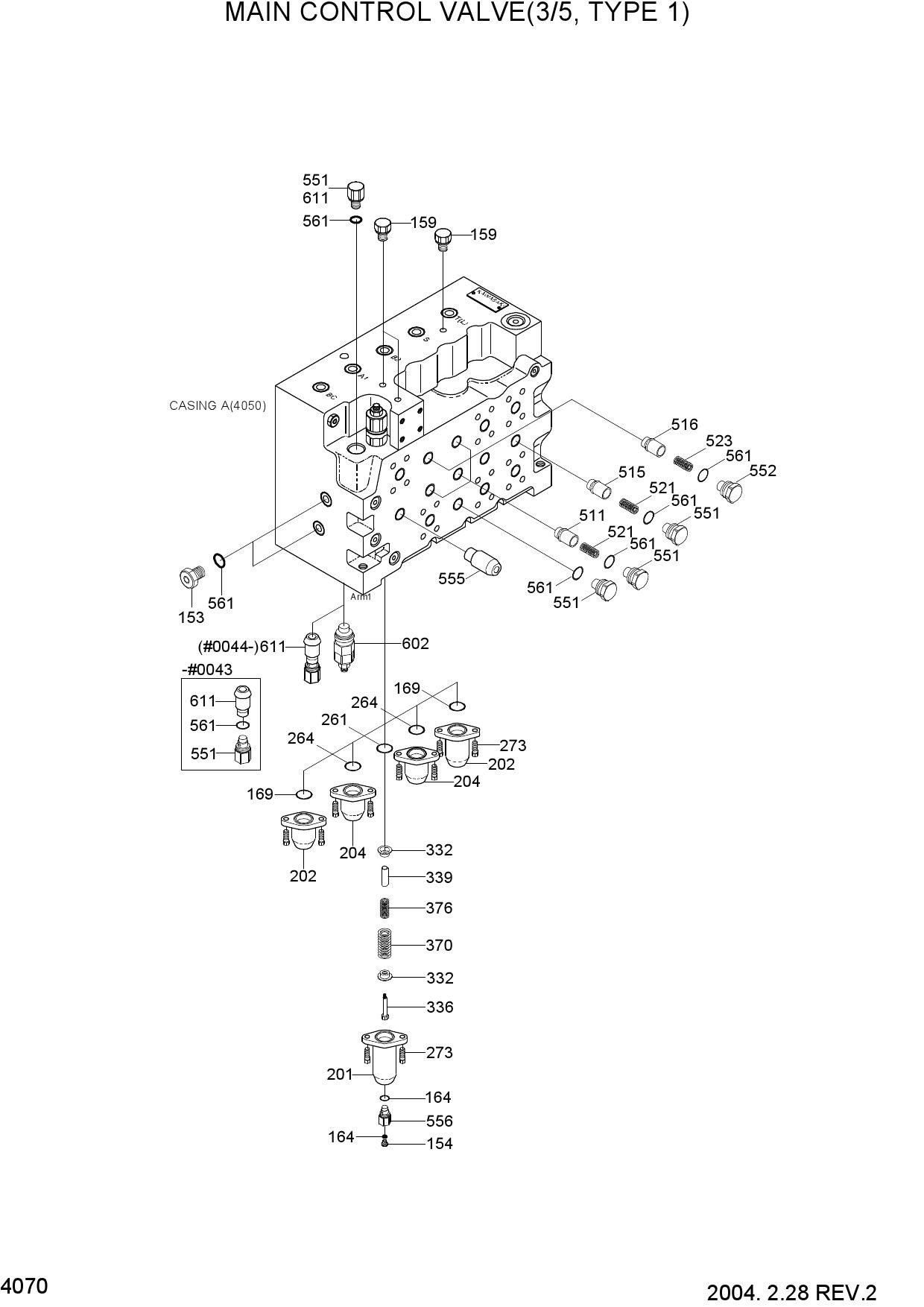 MAIN CONTROL VALVE(3/5, TYPE 1)