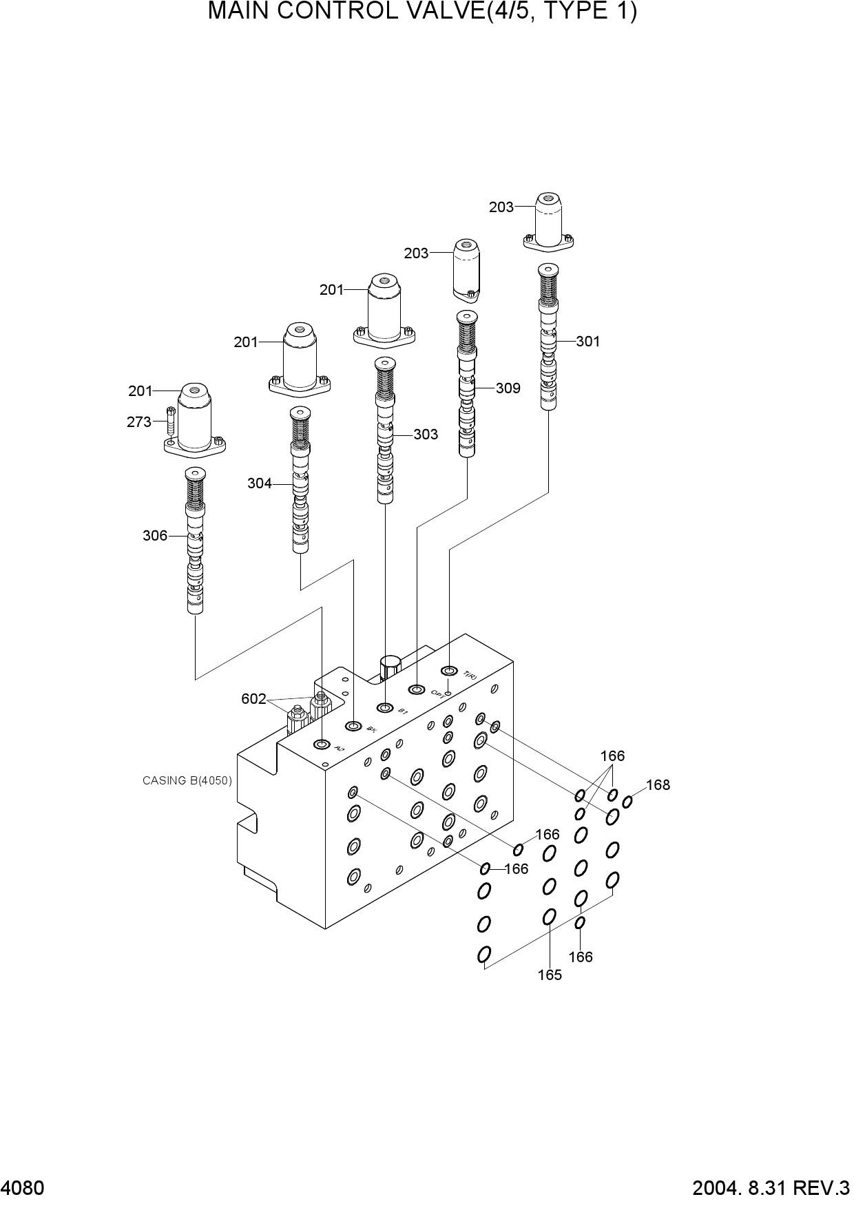 MAIN CONTROL VALVE(4/5, TYPE 1)