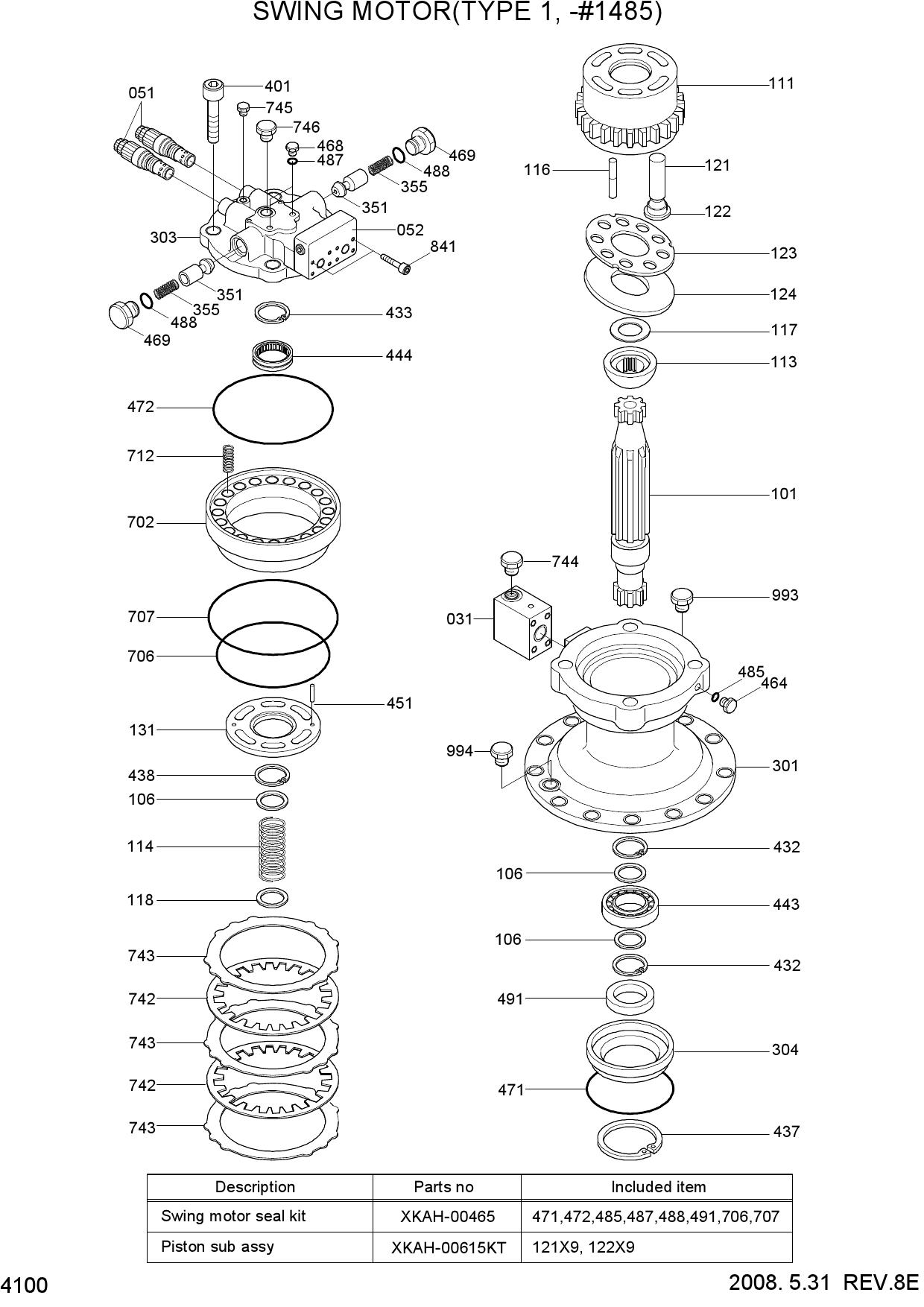 SWING MOTOR(TYPE 1, -#1485)