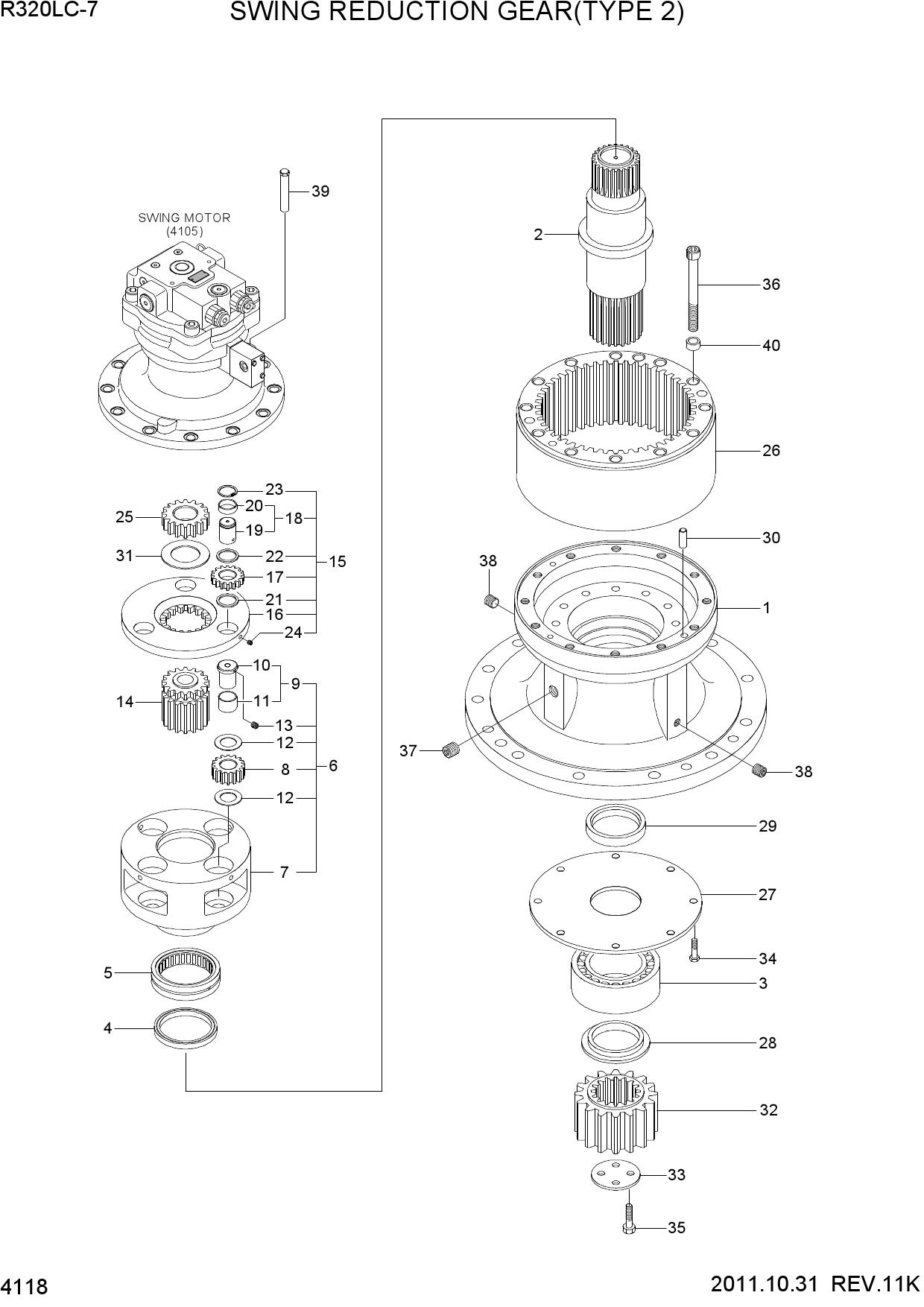 SWING REDUCTION GEAR(TYPE 2)