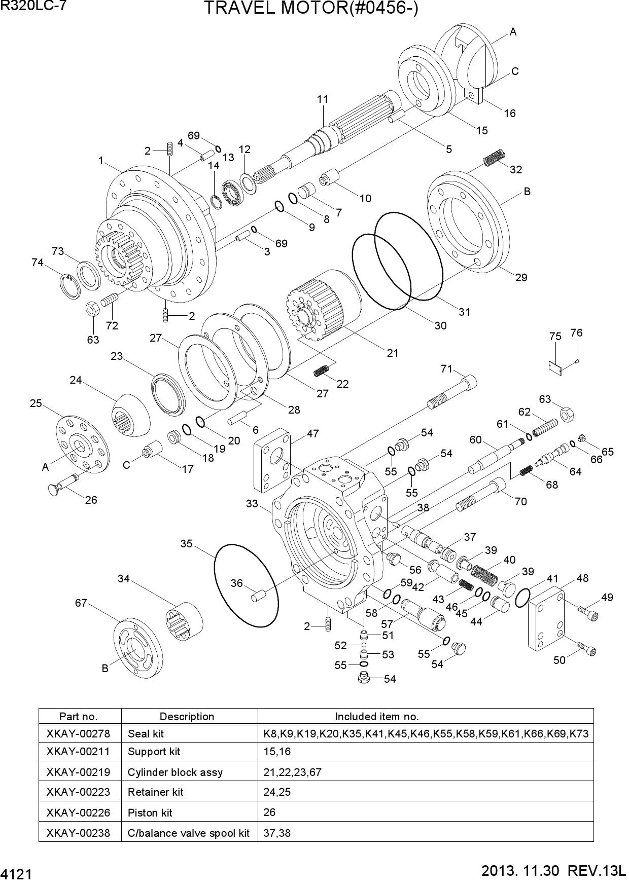 TRAVEL MOTOR(#0456-)