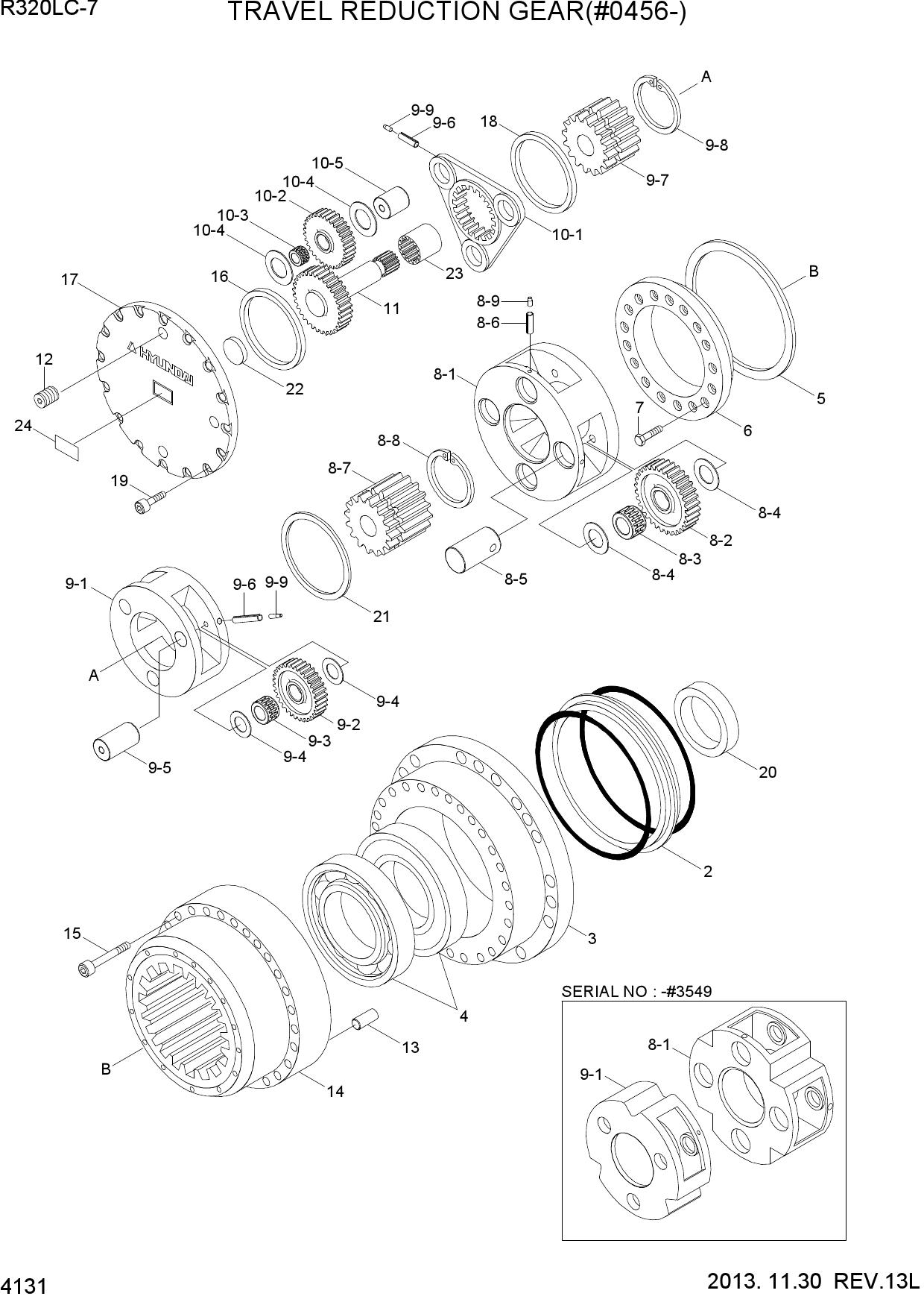 TRAVEL REDUCTION GEAR(#0456-)
