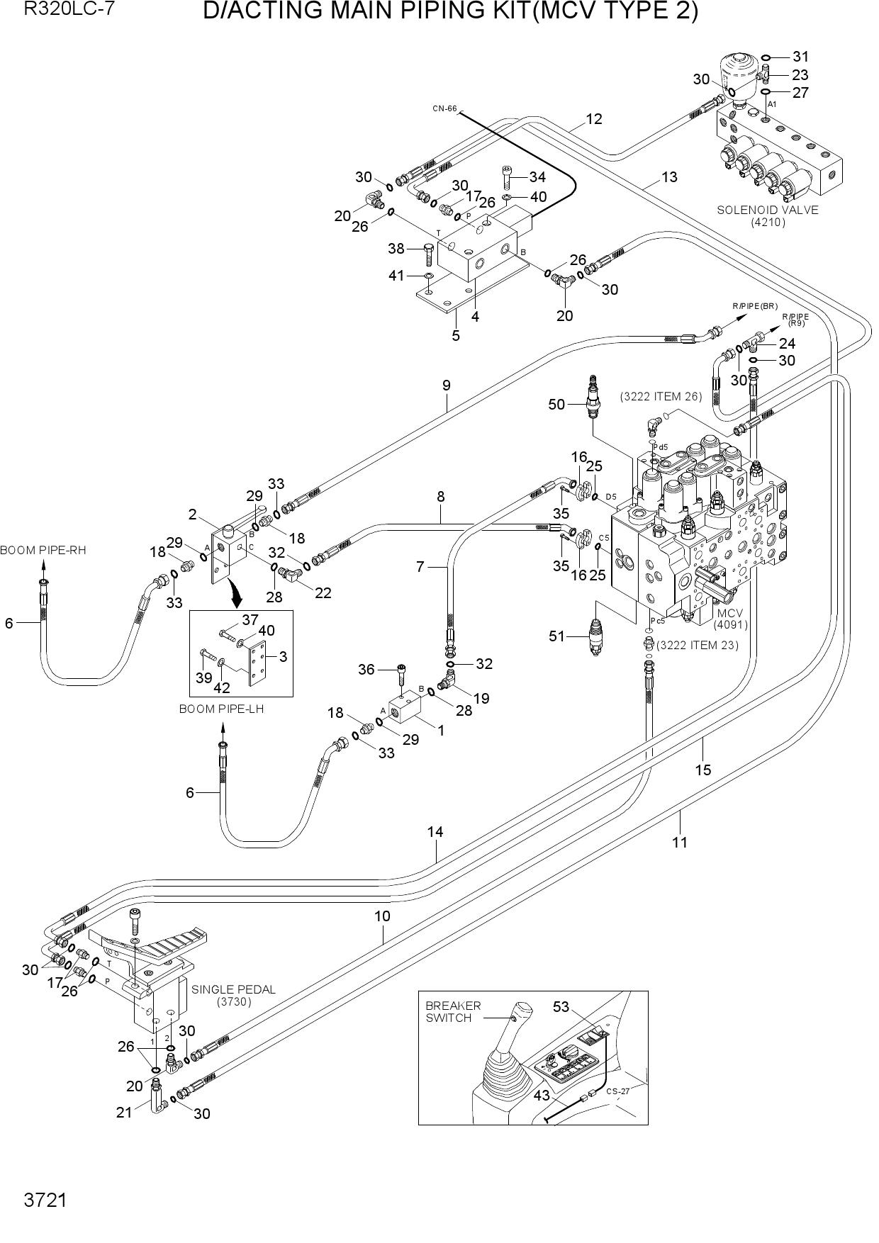 DOUBLE ACTING MAIN PIPING KIT(MCV TYPE2)