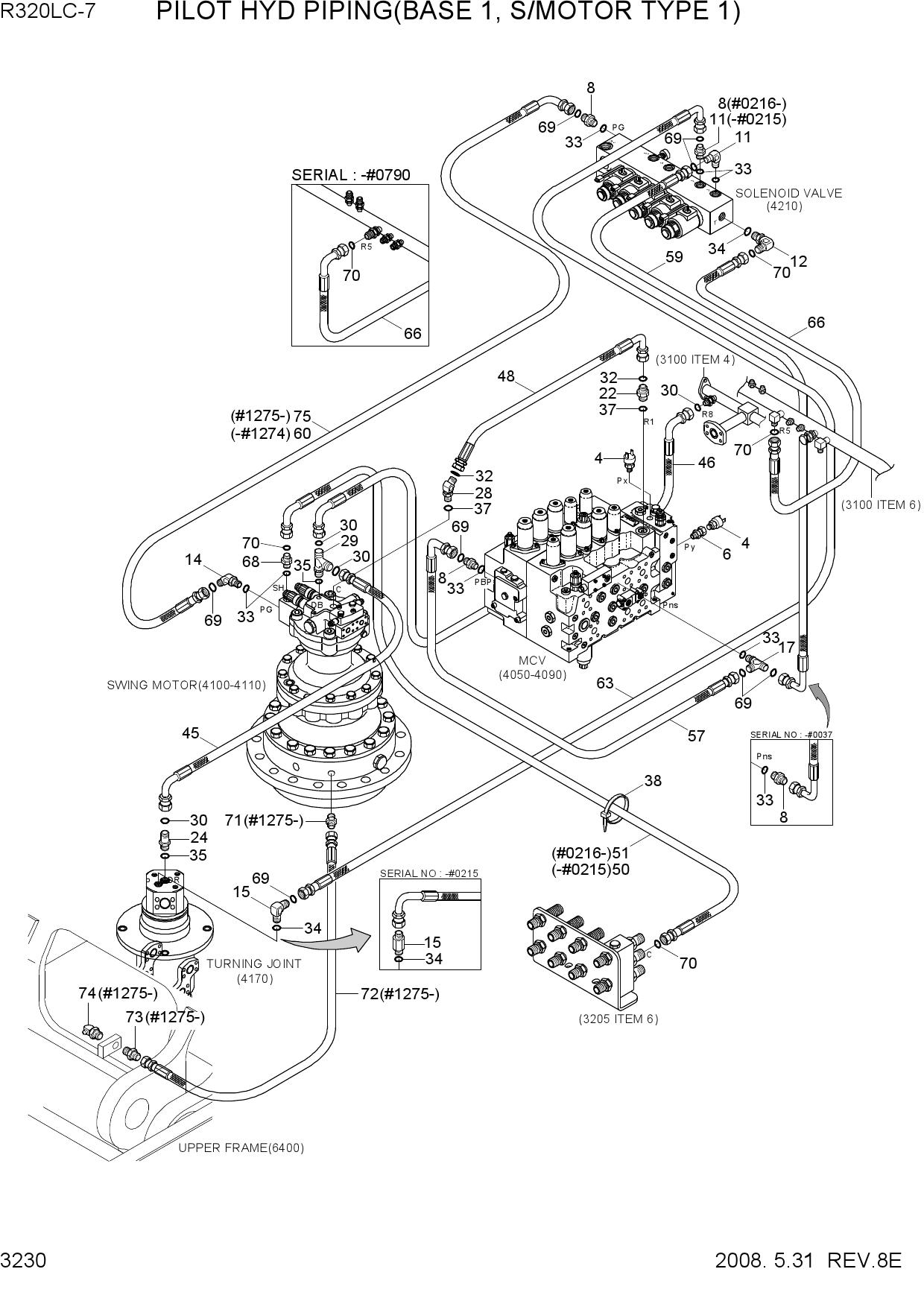 PILOT HYD PIPING(BASE 1, S/MOTOR TYPE 1)