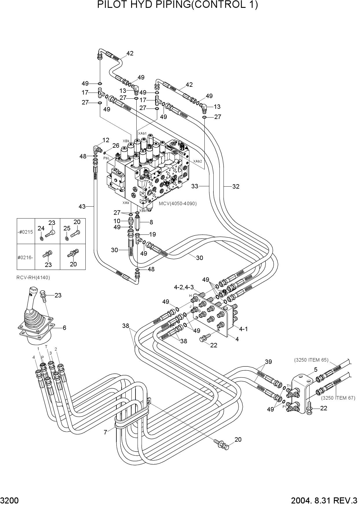 PILOT HYD PIPING(CONTROL 1)