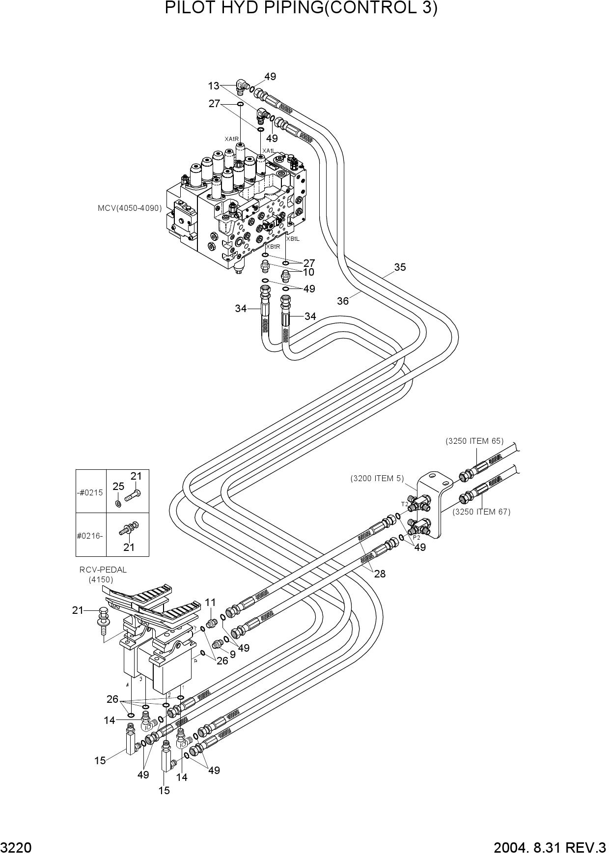 PILOT HYD PIPING(CONTROL 3)