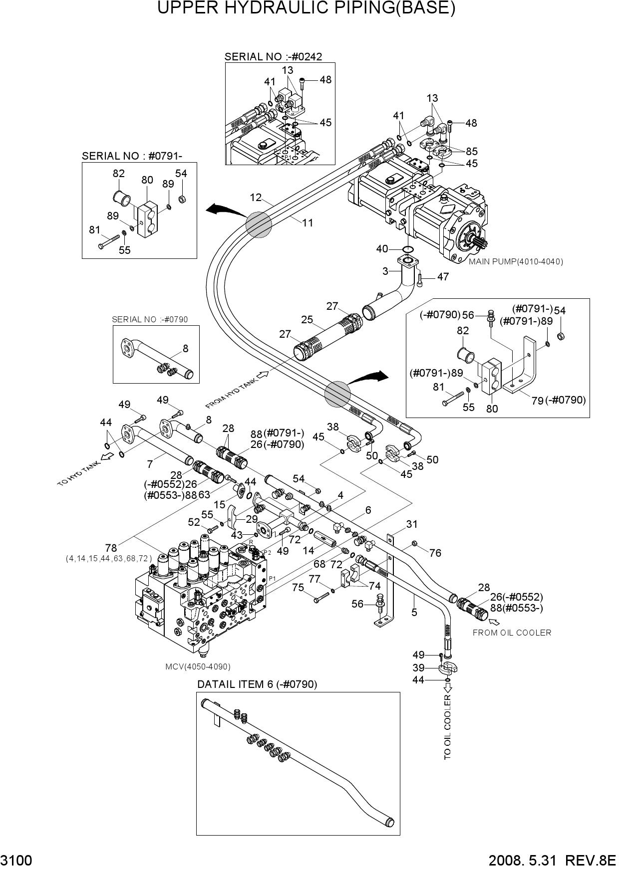 UPPER HYDRAULIC PIPING(BASE)