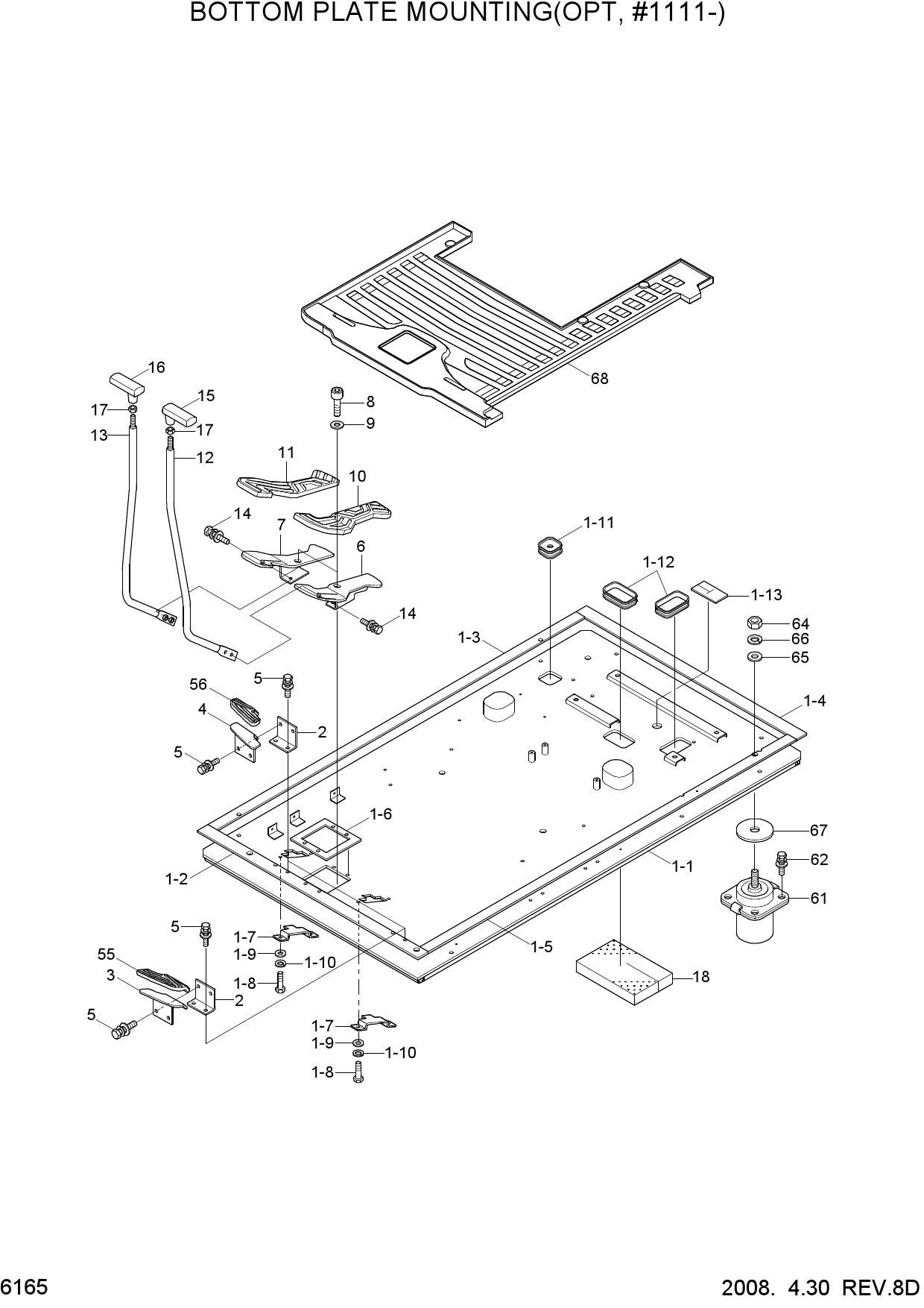 BOTTOM PLATE MOUNTING(OPT, #1111-)