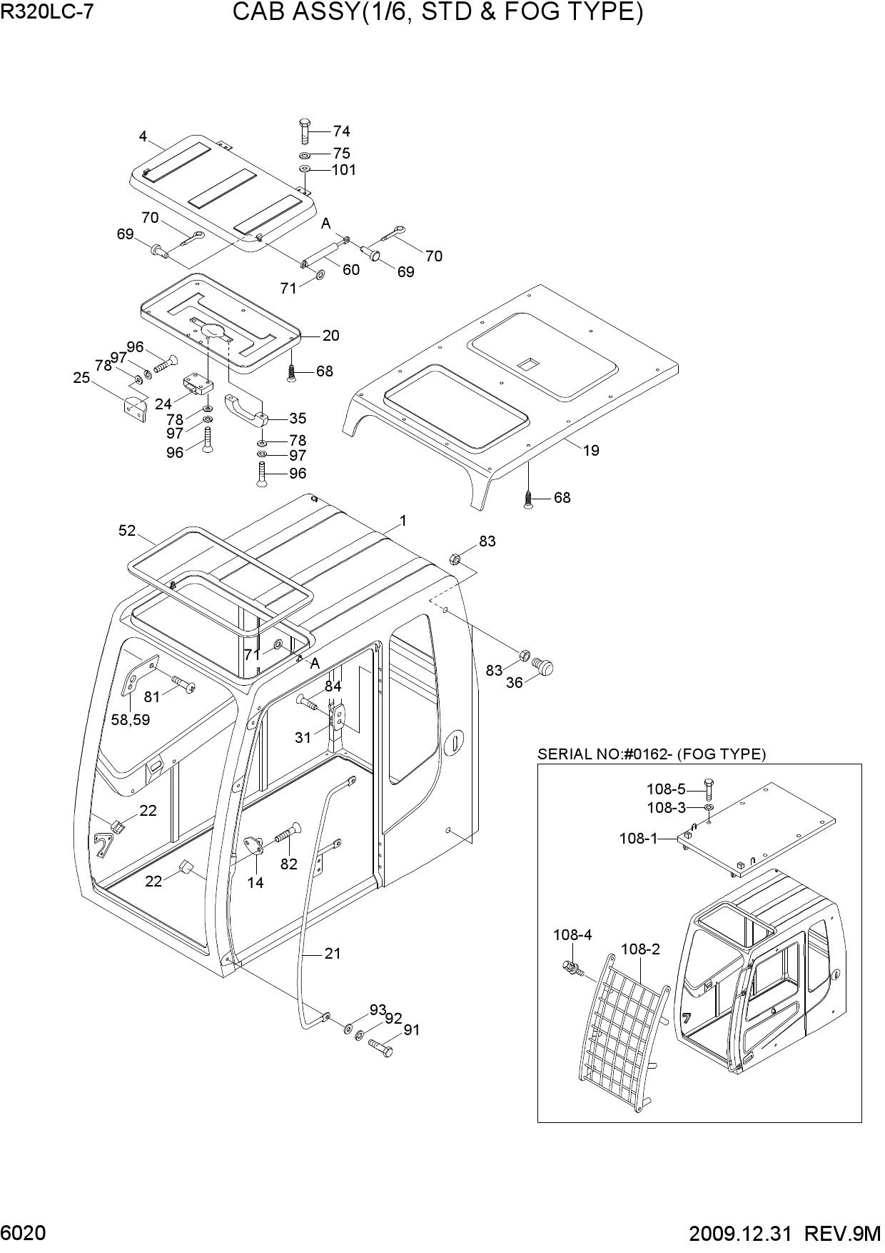 CAB ASSY(1/6, STD & FOG TYPE)