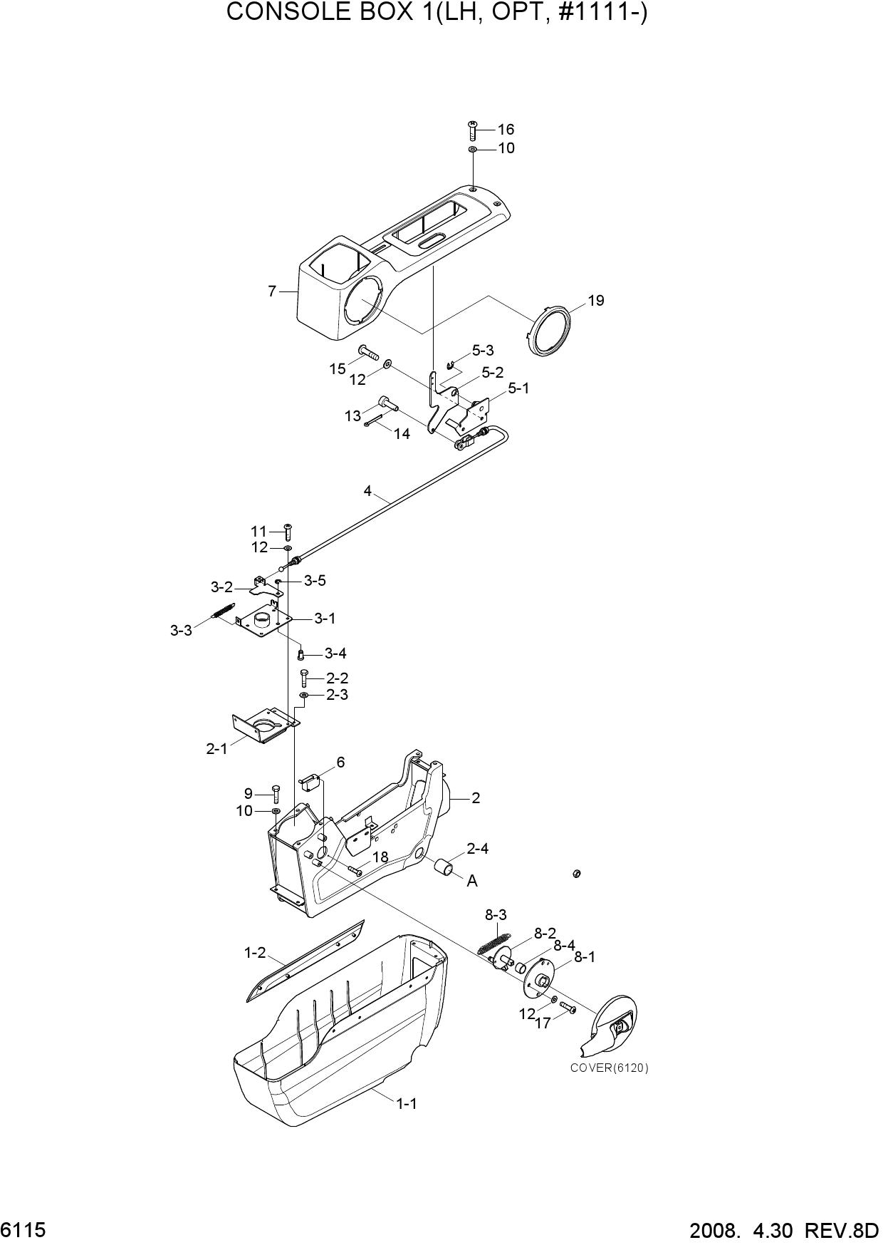 CONSOLE BOX 1(LH, OPT, #1111-)