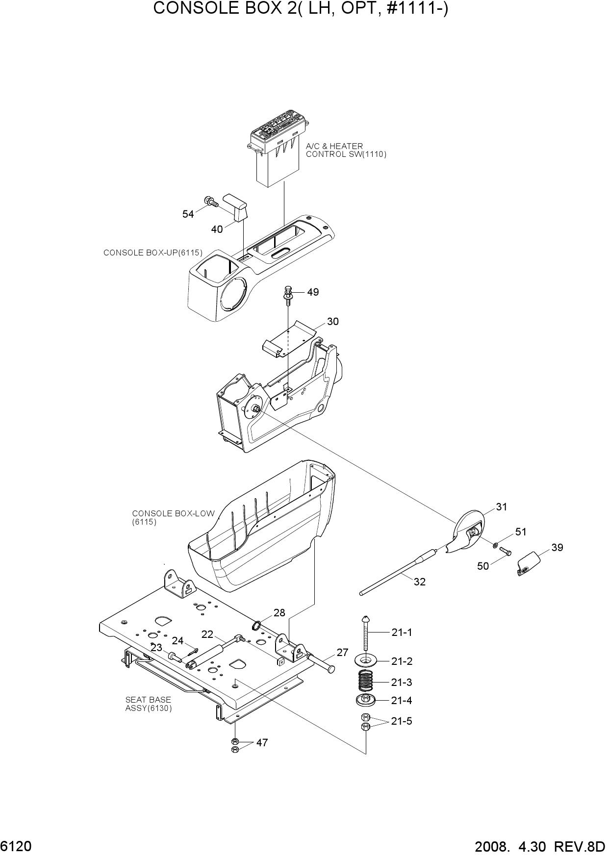 CONSOLE BOX 2(LH, OPT, #1111-)