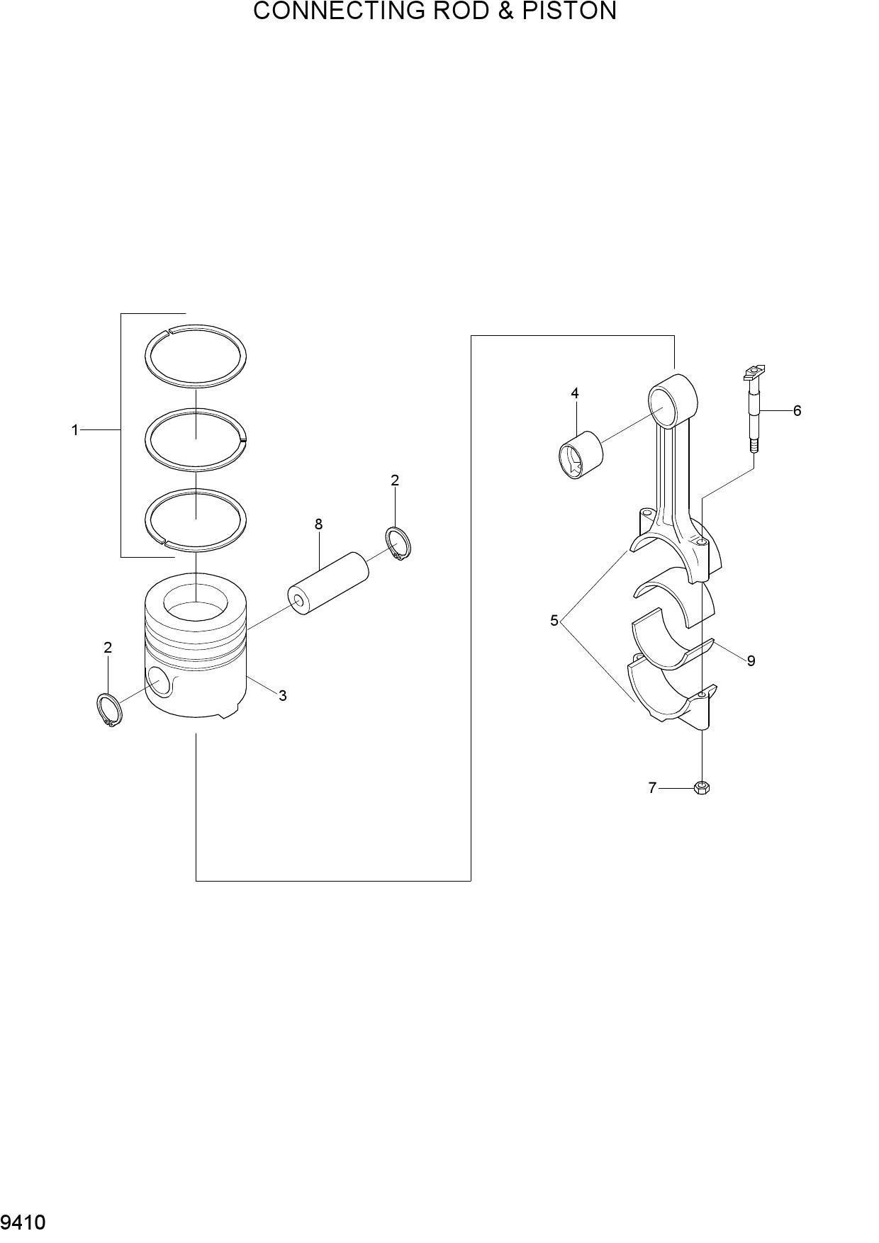 CONNECTING ROD AND PISTON