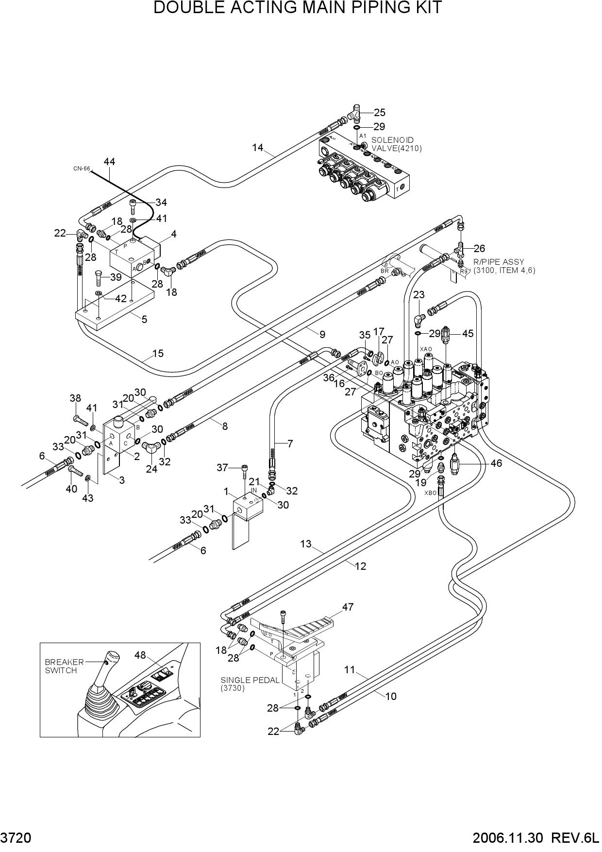 DOUBLE ACTING MAIN PIPING KIT