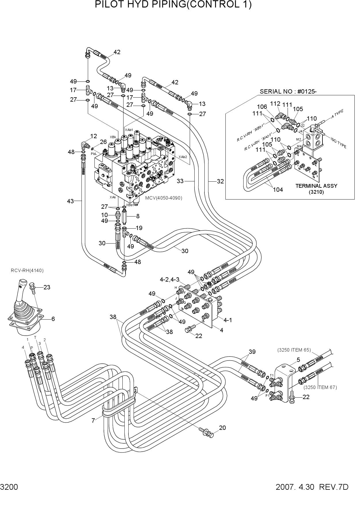 PILOT HYD PIPING(CONTROL 1)