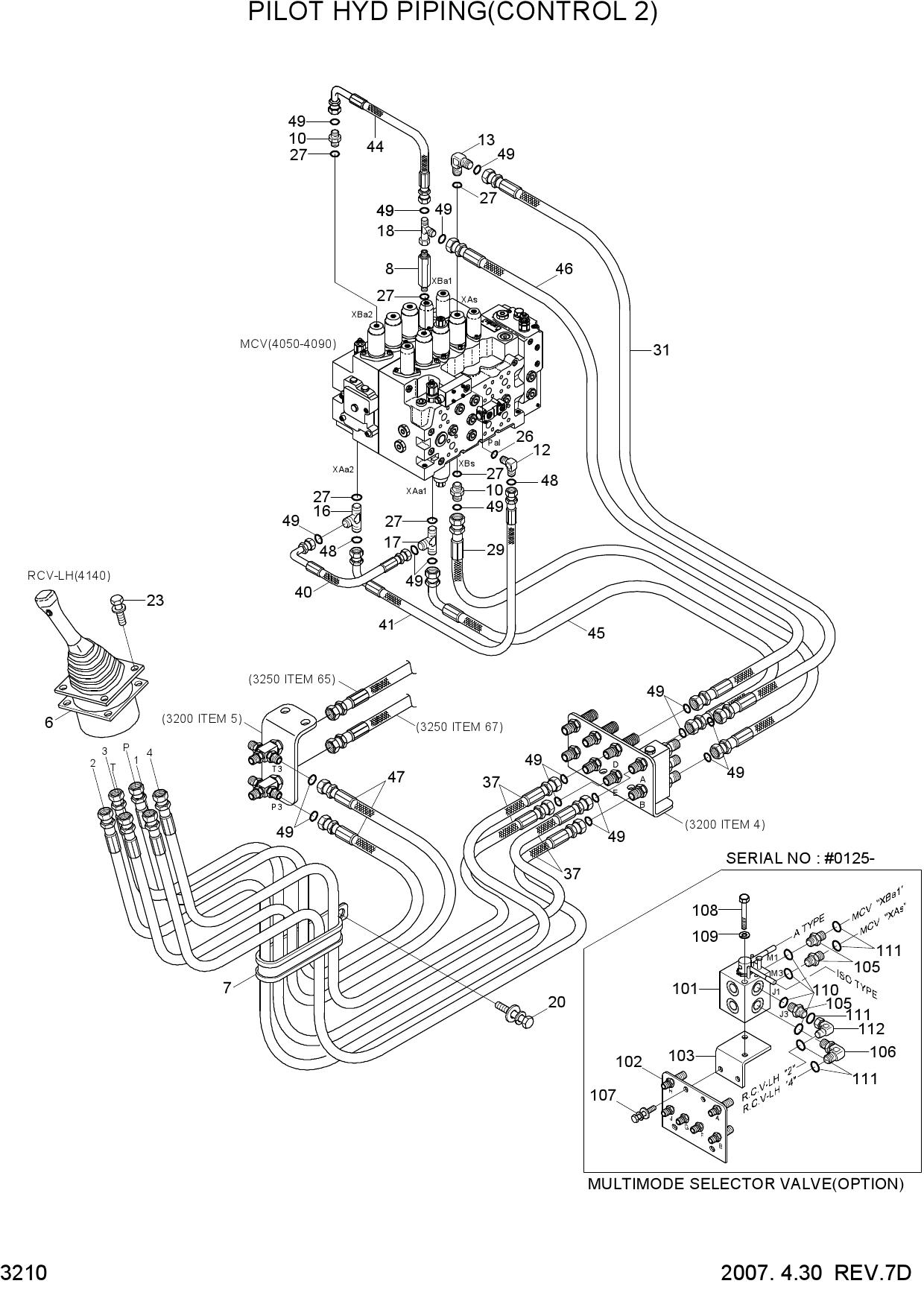 PILOT HYD PIPING(CONTROL 2)