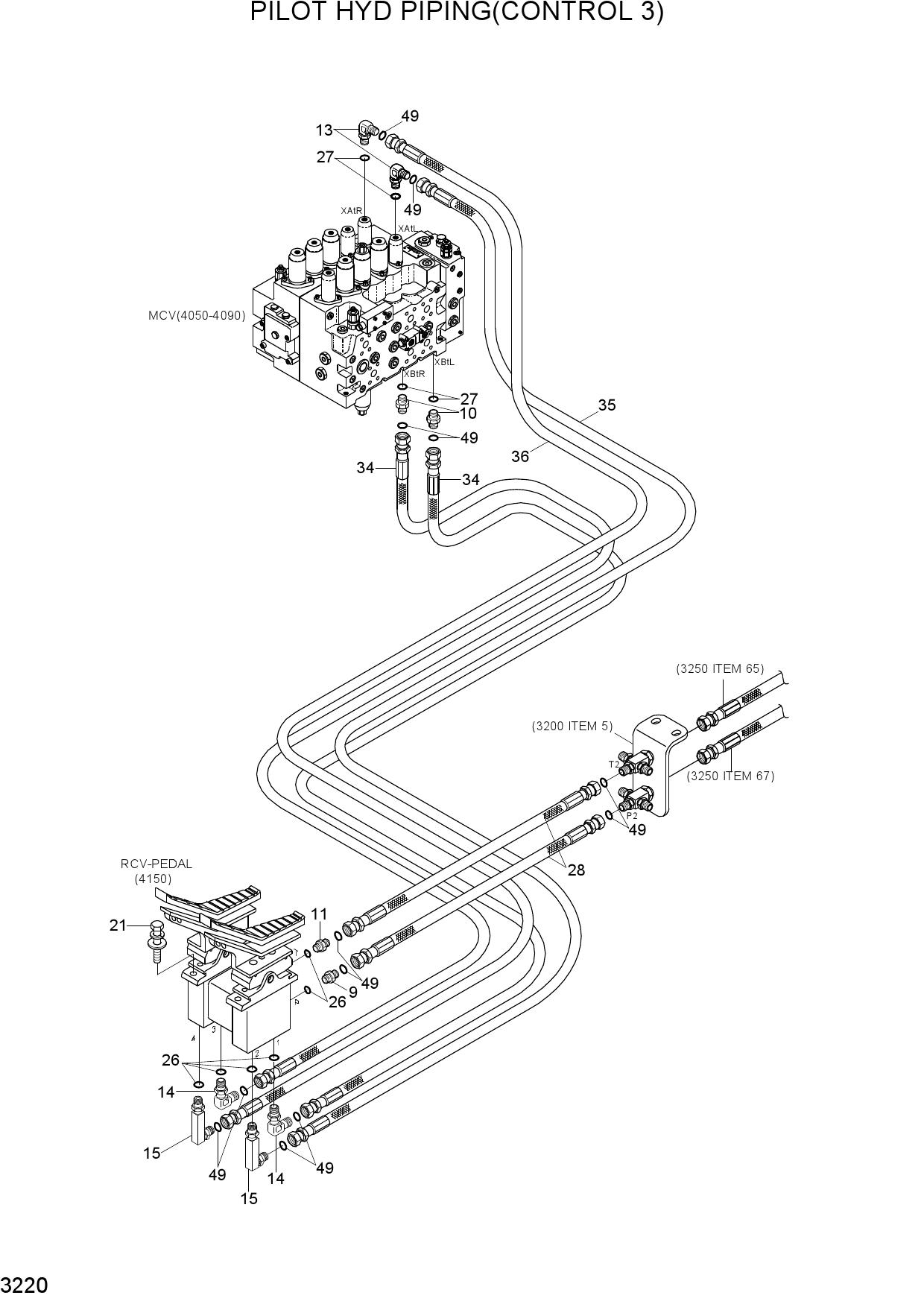 PILOT HYD PIPING(CONTROL 3)