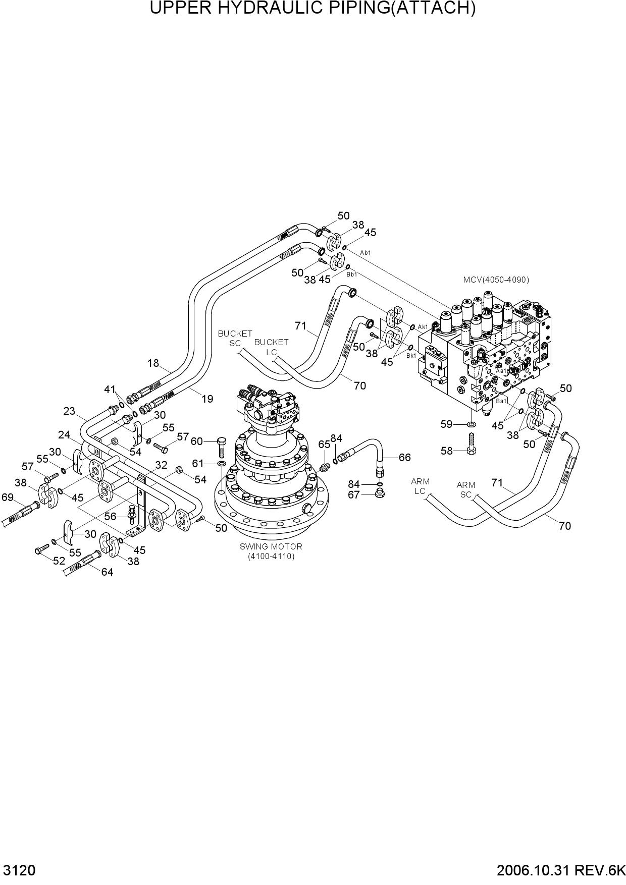 UPPER HYDRAULIC PIPING(ATTACH)