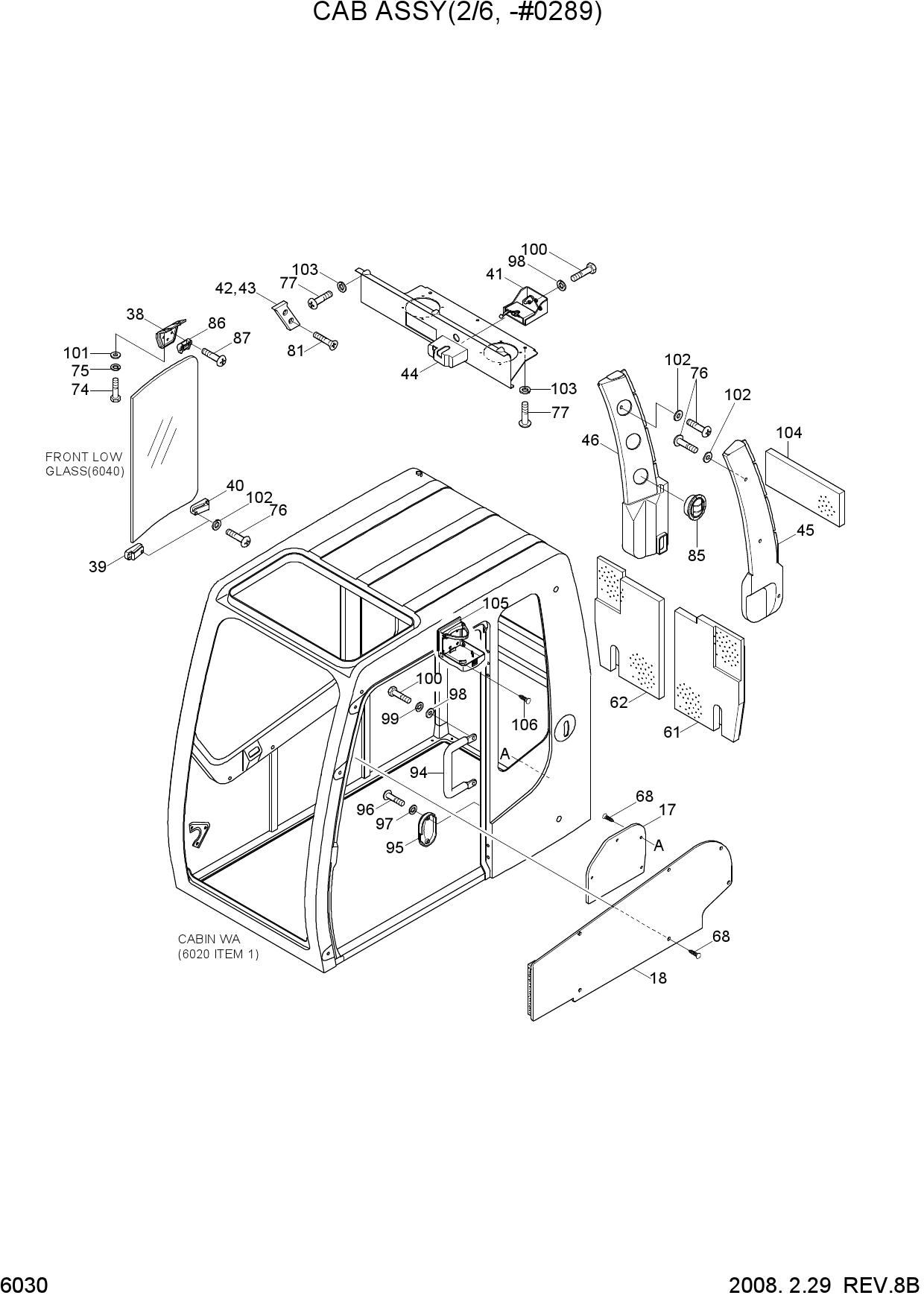 CAB ASSY(2/6, -#0289)