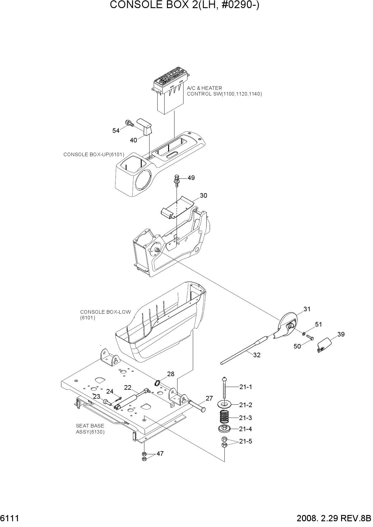 CONSOLE BOX 2(LH, #0290-)