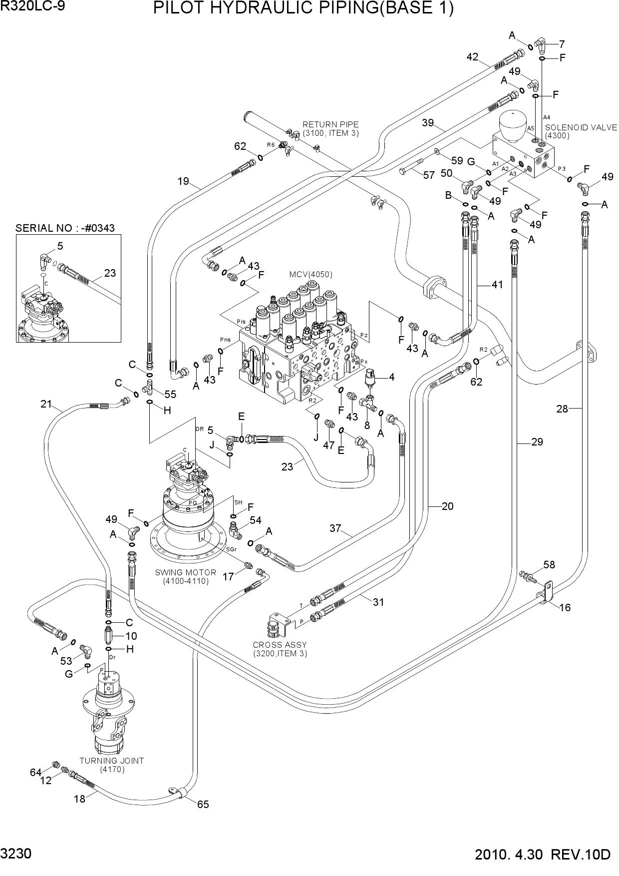 PILOT HYDRAULIC PIPING(BASE 1)