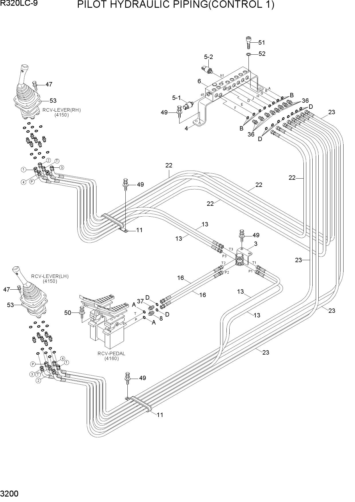 PILOT HYDRAULIC PIPING(CONTROL 1)