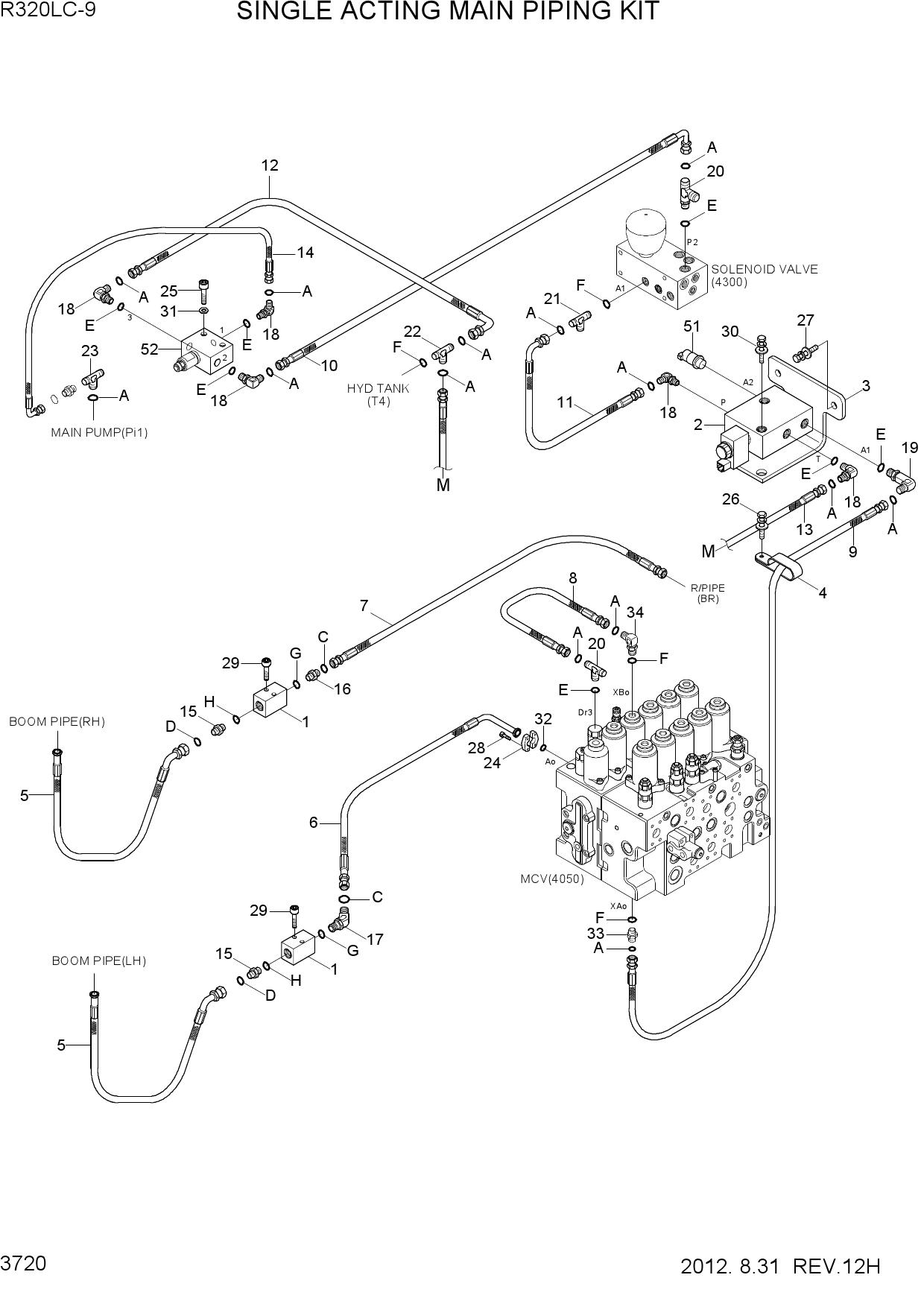 SINGLE ACTING MAIN PIPING KIT
