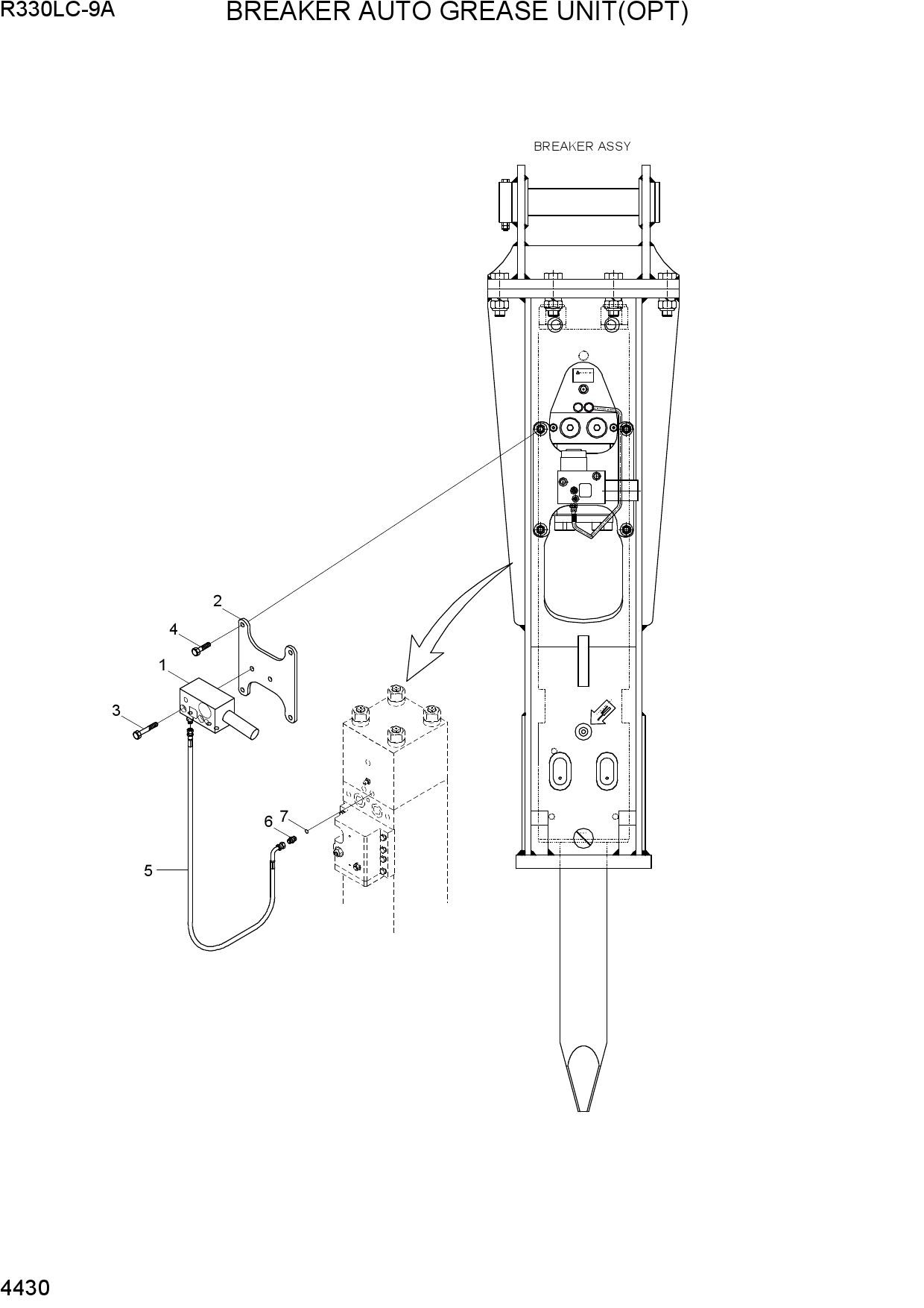 BREAKER AUTO GREASE UNIT(OPT)