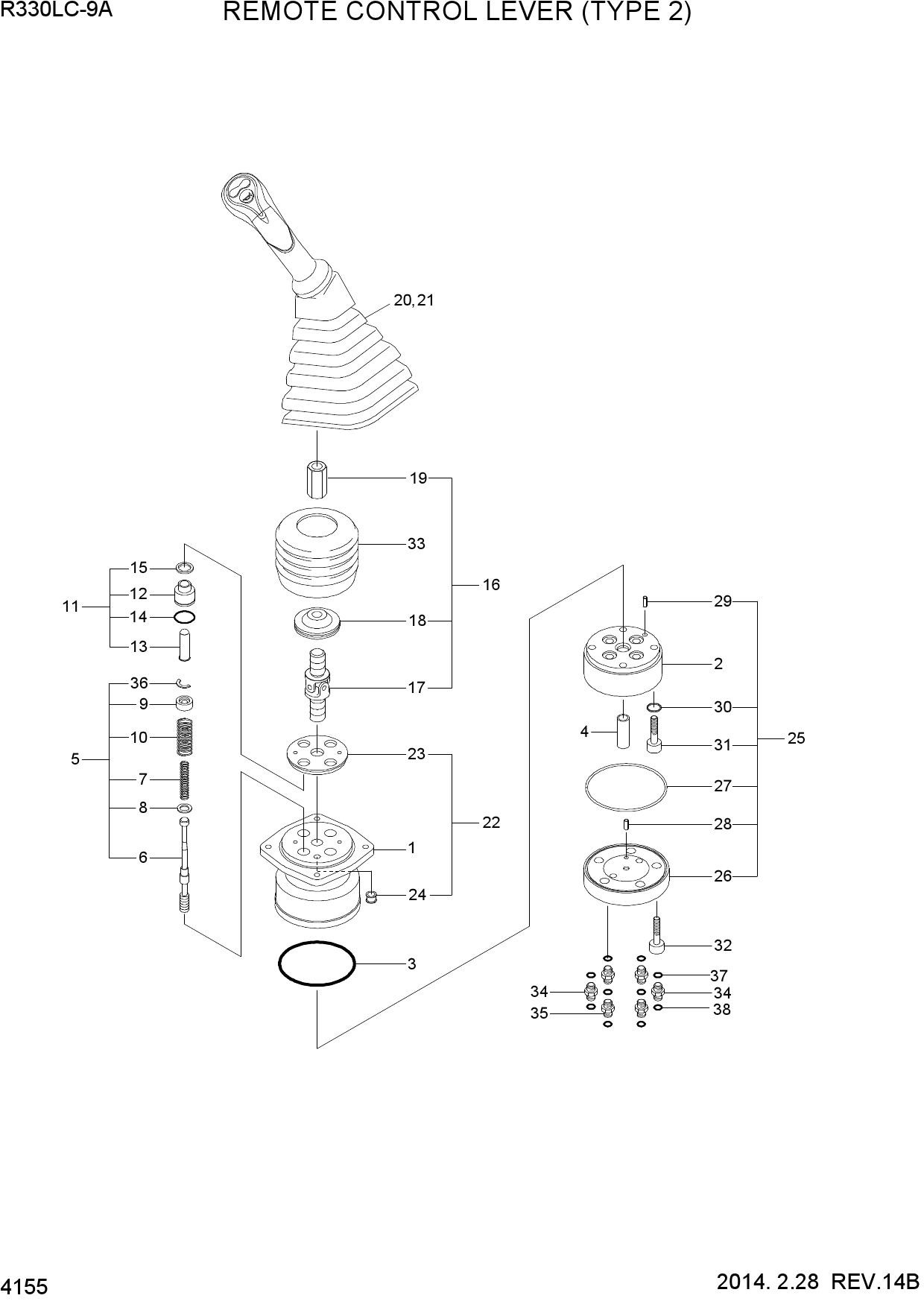 REMOTE CONTROL LEVER (TYPE 2)
