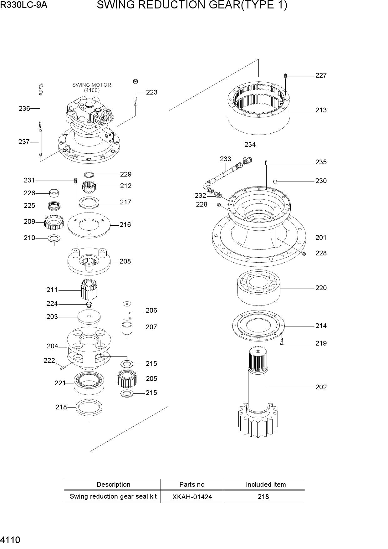 SWING REDUCTION GEAR(TYPE 1)
