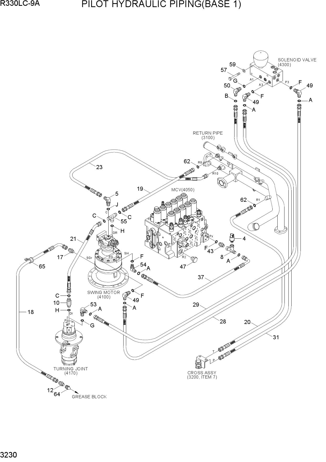 PILOT HYDRAULIC PIPING(BASE 1)