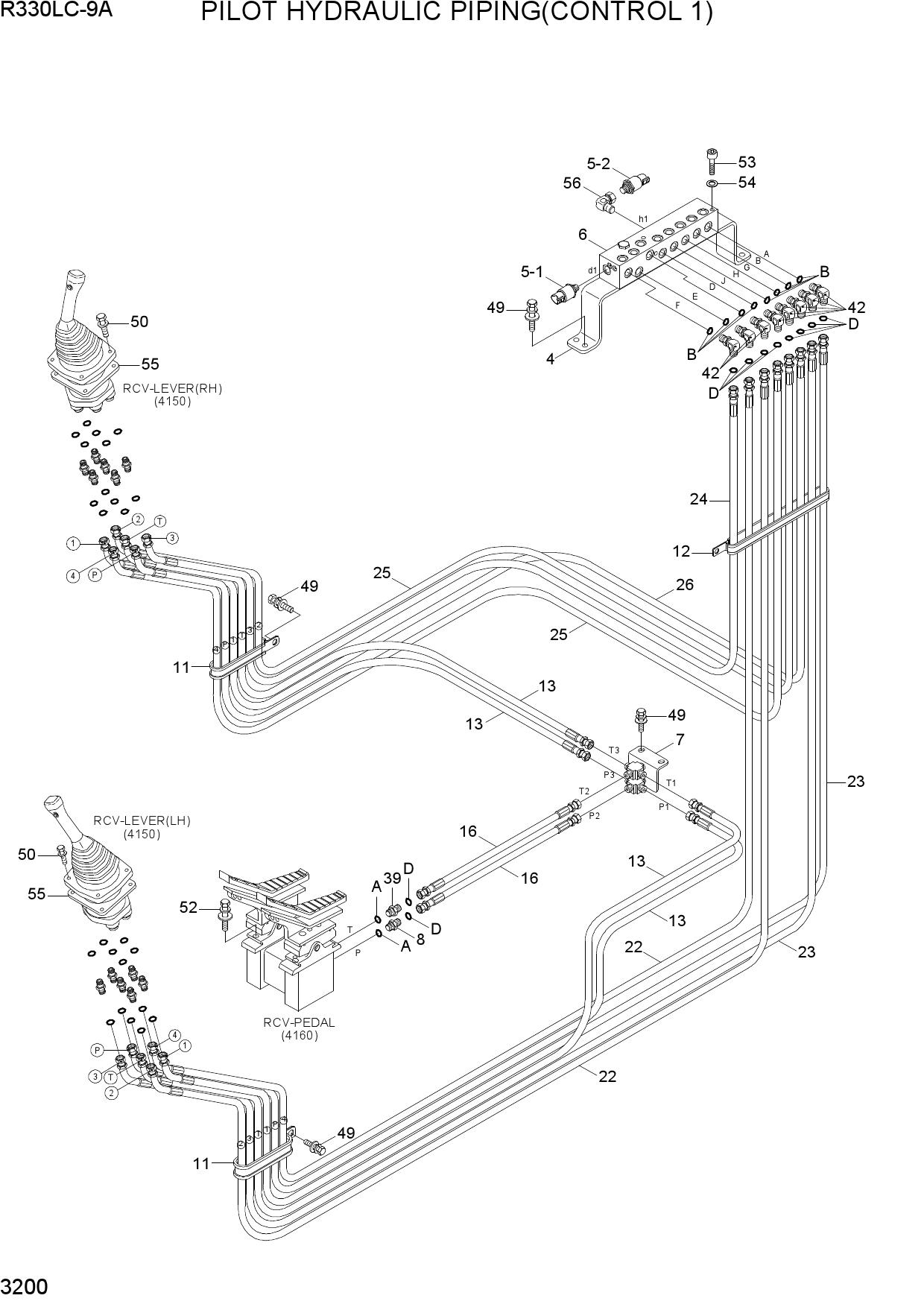 PILOT HYDRAULIC PIPING(CONTROL 1)