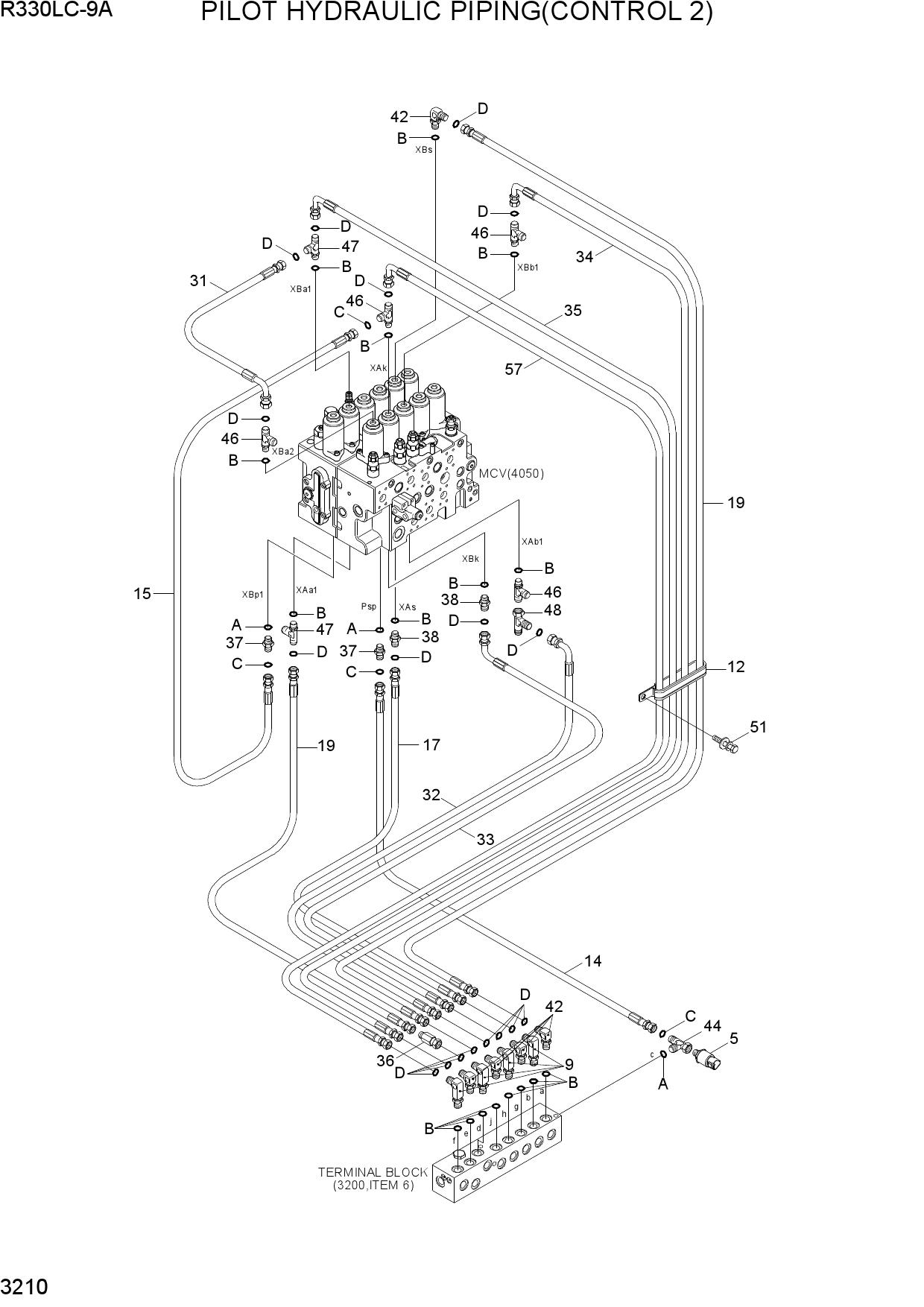 PILOT HYDRAULIC PIPING(CONTROL 2)