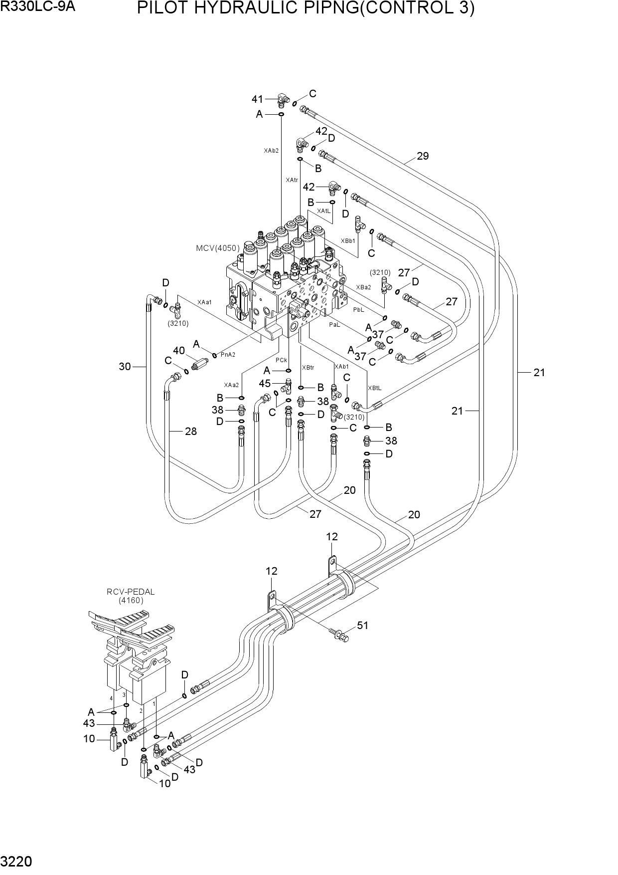 PILOT HYDRAULIC PIPING(CONTROL 3)