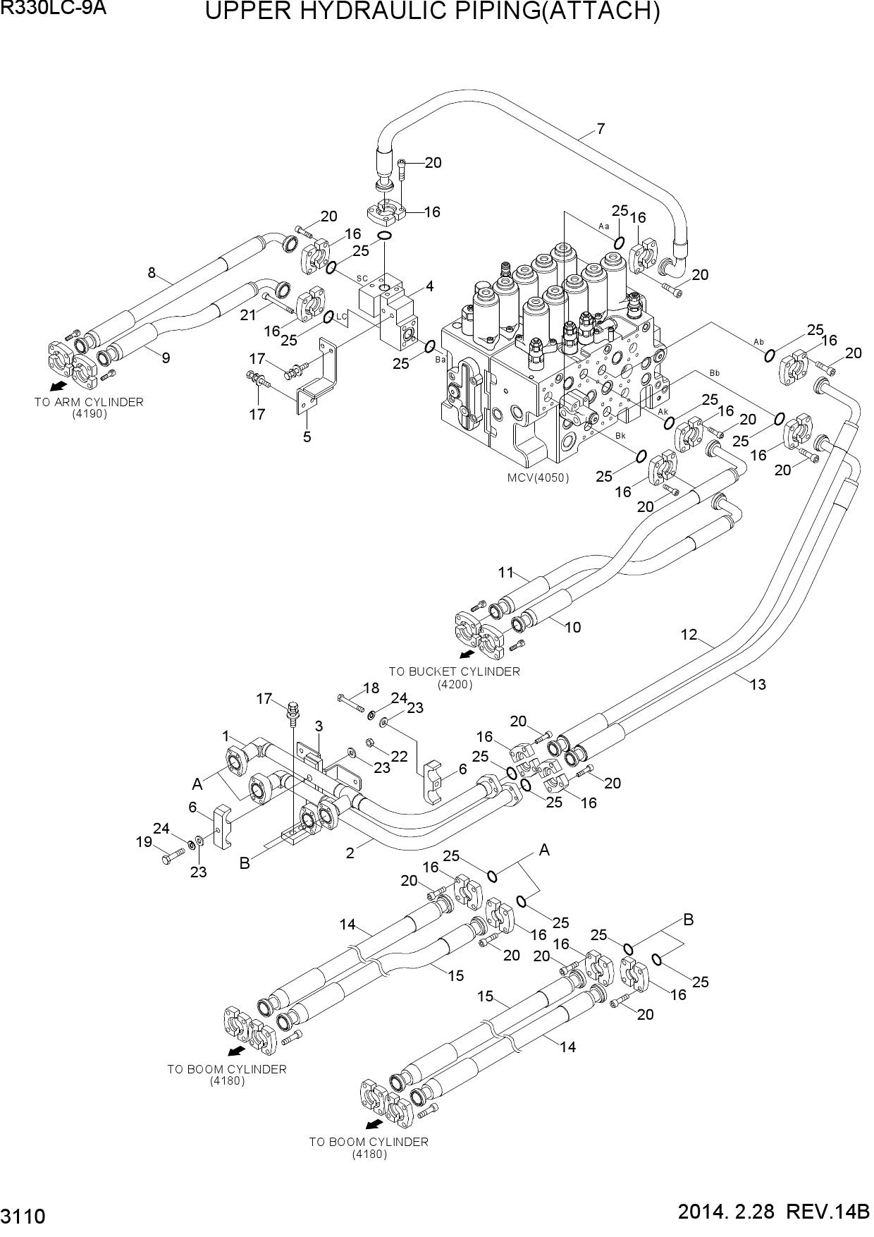 UPPER HYDRAULIC PIPING(ATTACH)