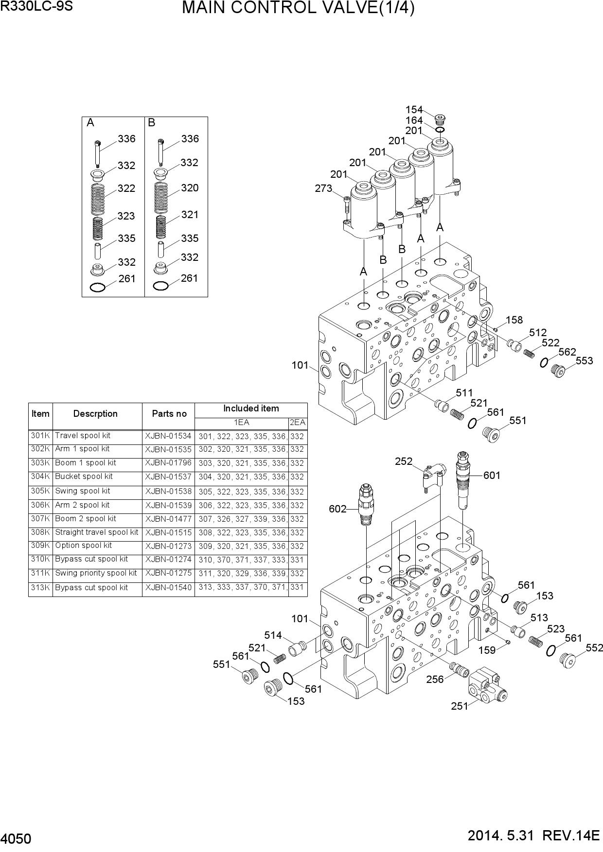 MAIN CONTROL VALVE(1/4, TYPE 1)