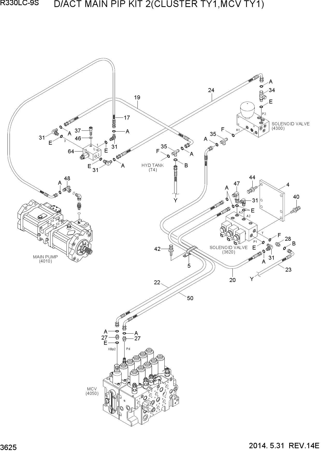D/ACT MAIN PIP KIT2(CLUSTER TY1,MCV TY1)
