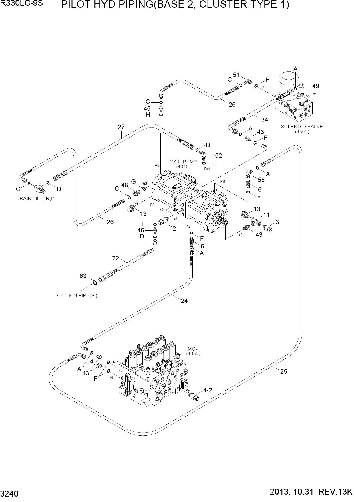 PILOT HYD PIP(BASE2,CLUSTER TY1,MCV TY1)