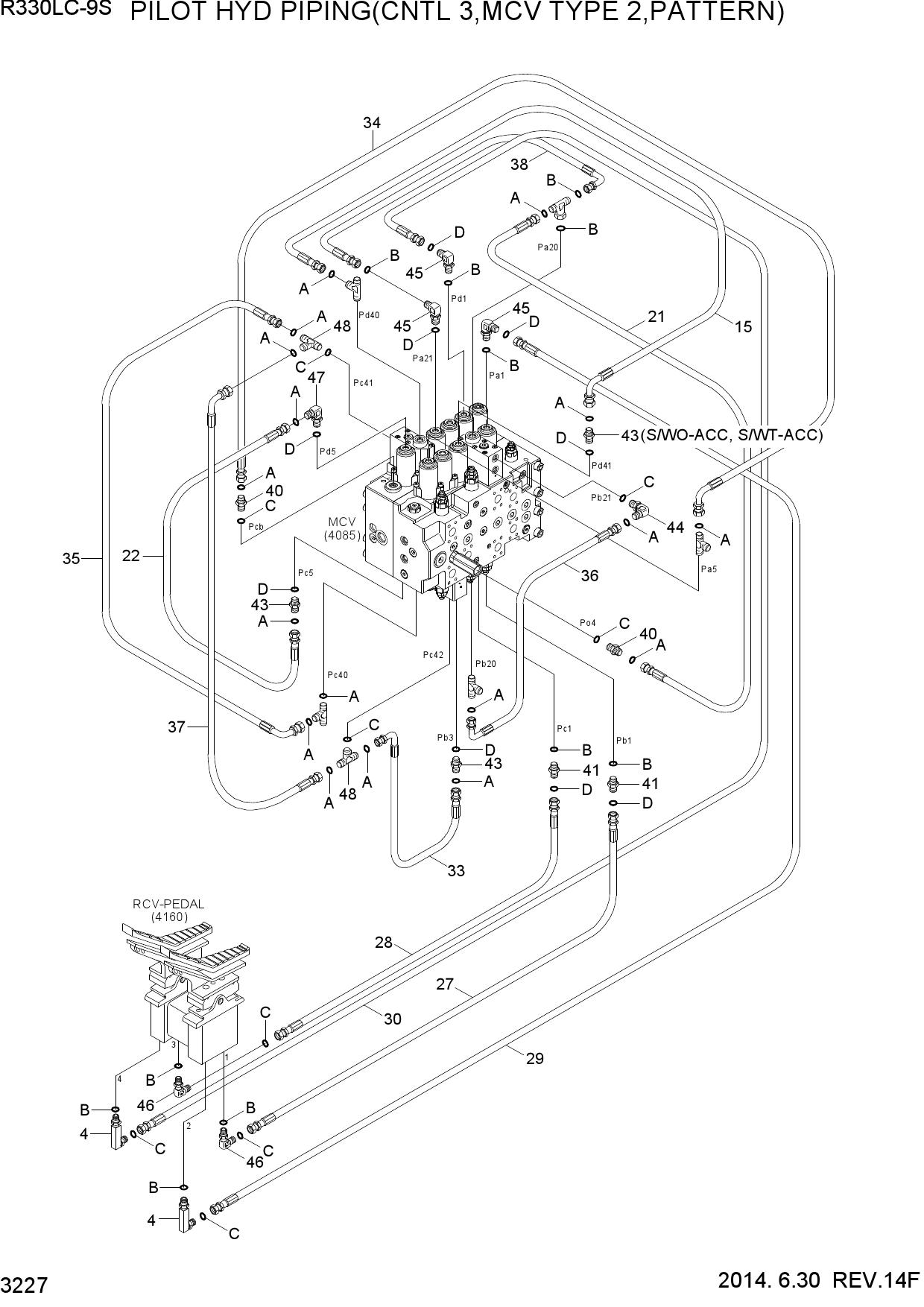PILOT HYD PIPING(CNTL 3, MCV T2,PATTERN)