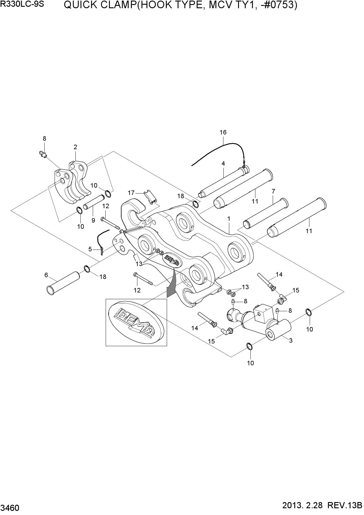 QUICK CLAMP(HOOK TYPE, MCV TY 1,-#0753)